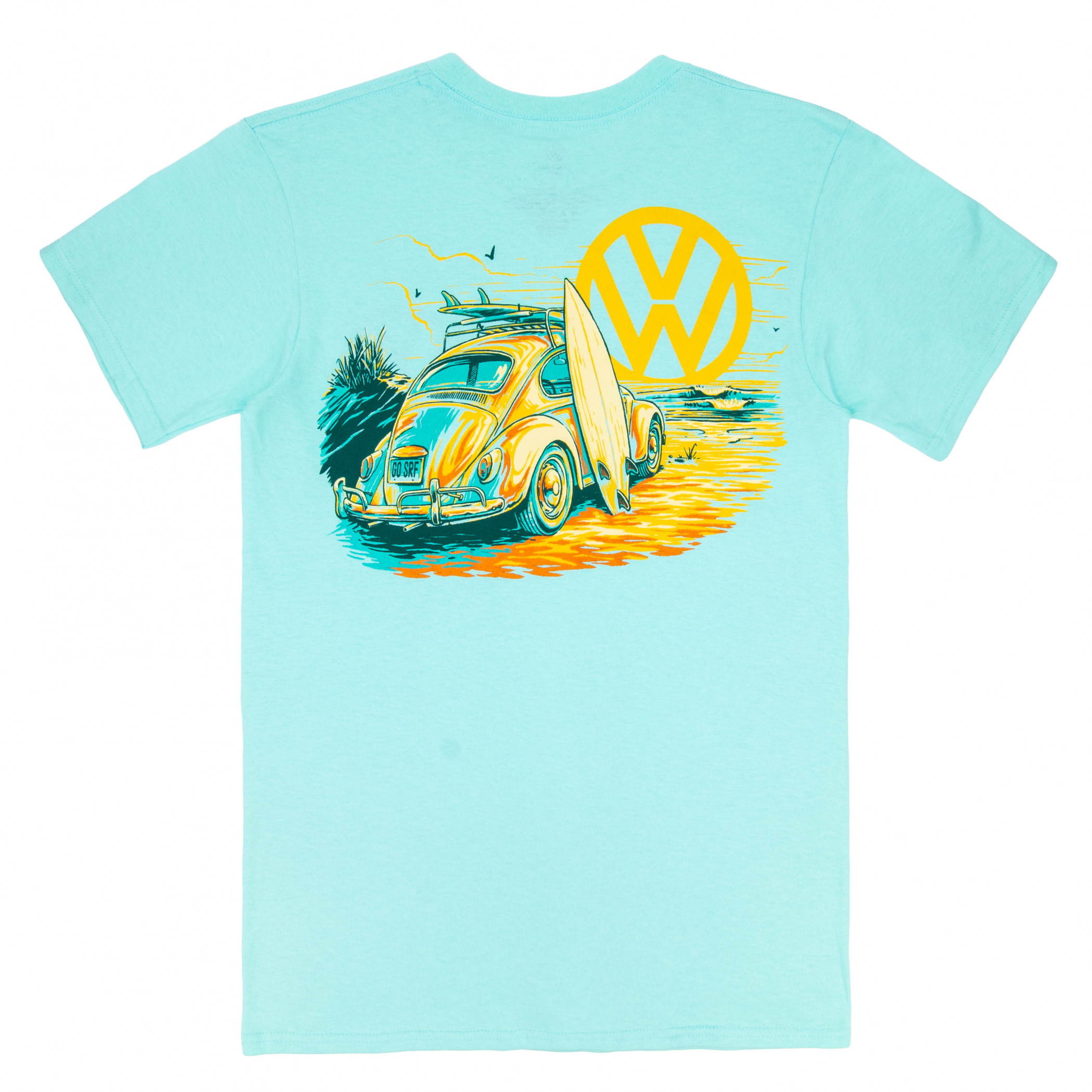 Volkswagen Bug at Sunset Front and Back Print T-Shirt - WearYourBeer