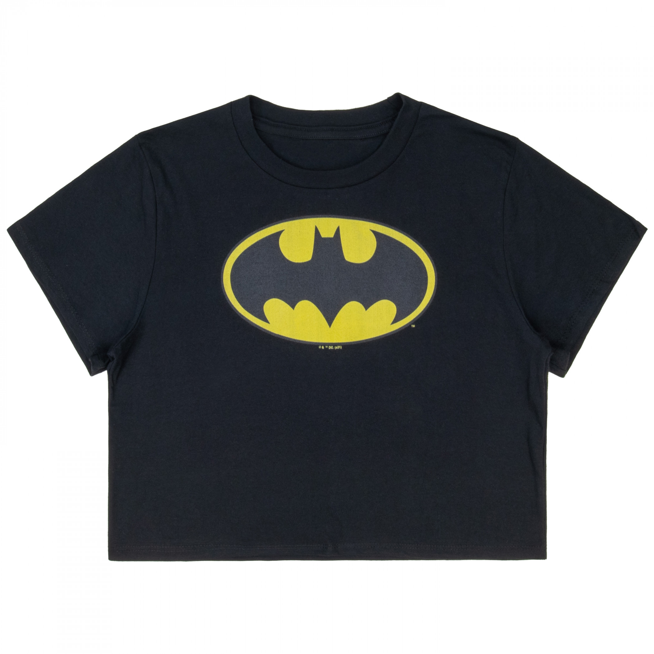 Batman Classic Logo Woman's Crop Top T-Shirt - SuperHeroStuff