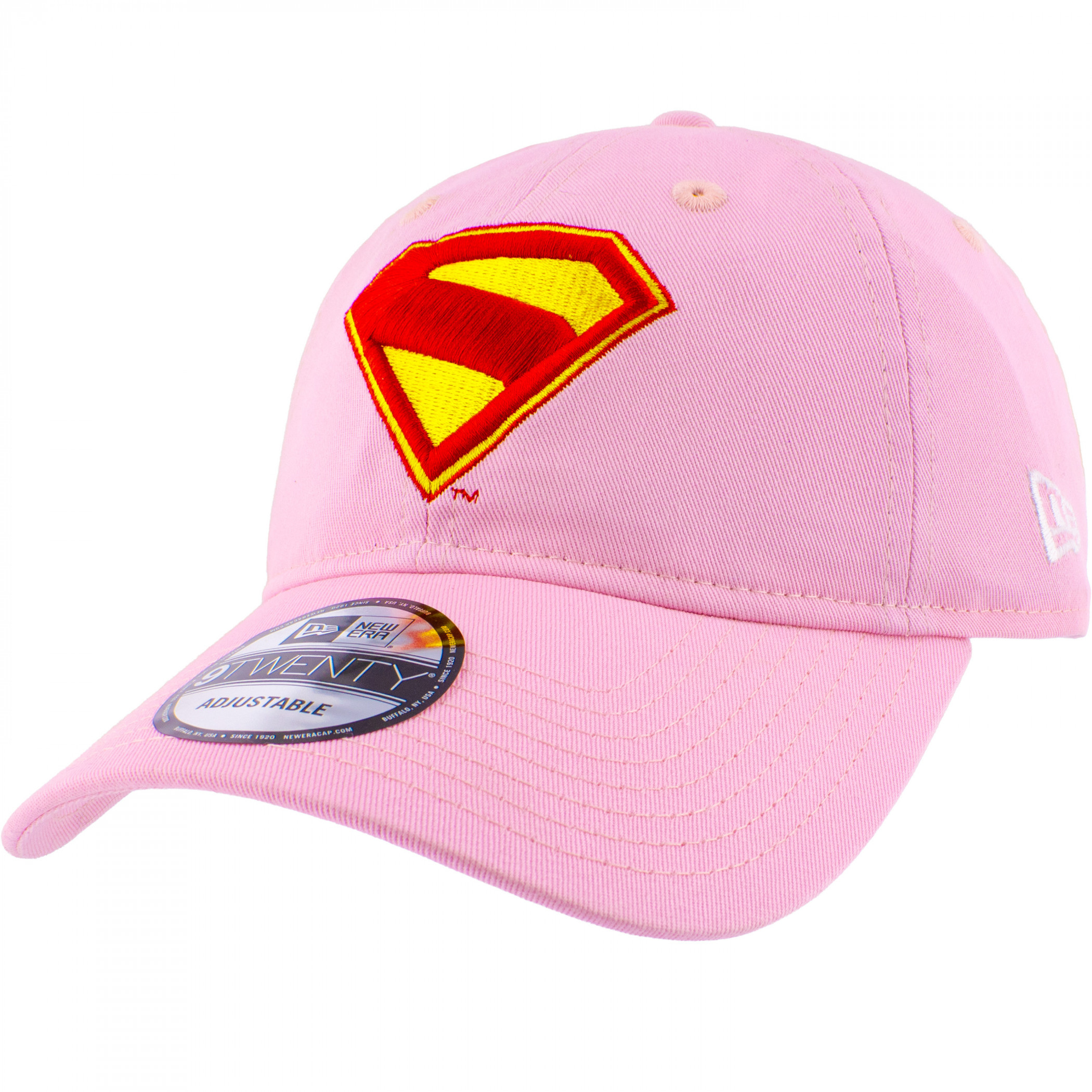 Supergirl Logo Pink New Era 9Twenty Adjustable Hat - SuperHeroStuff