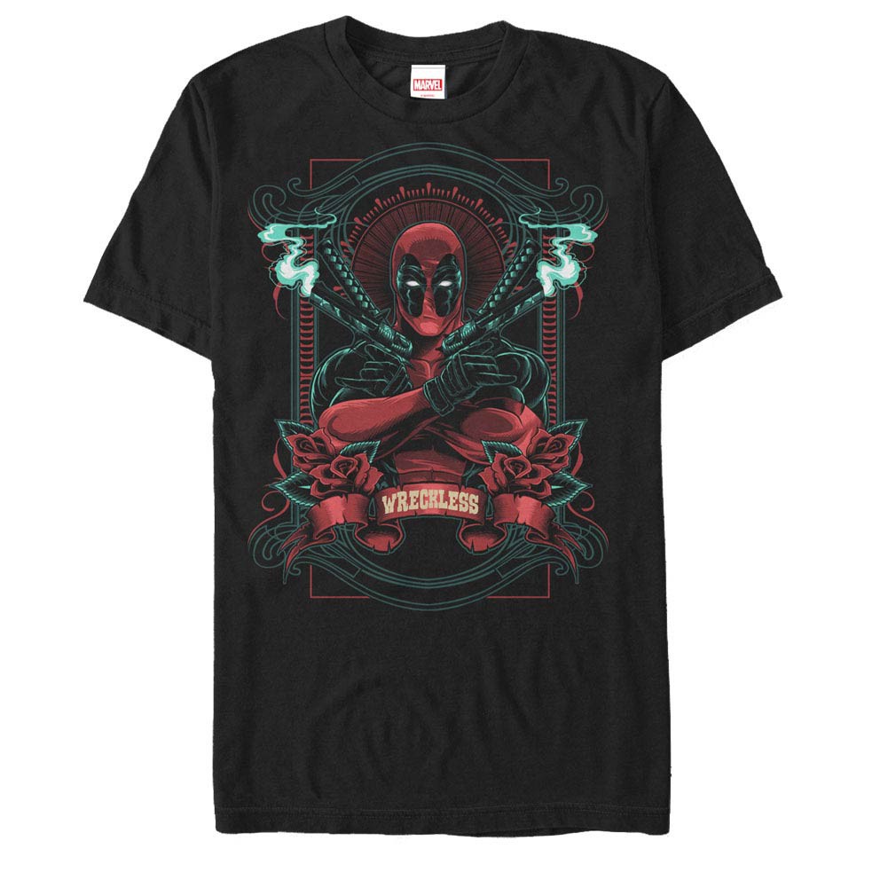 Deadpool Wreckless Men's Black T-Shirt