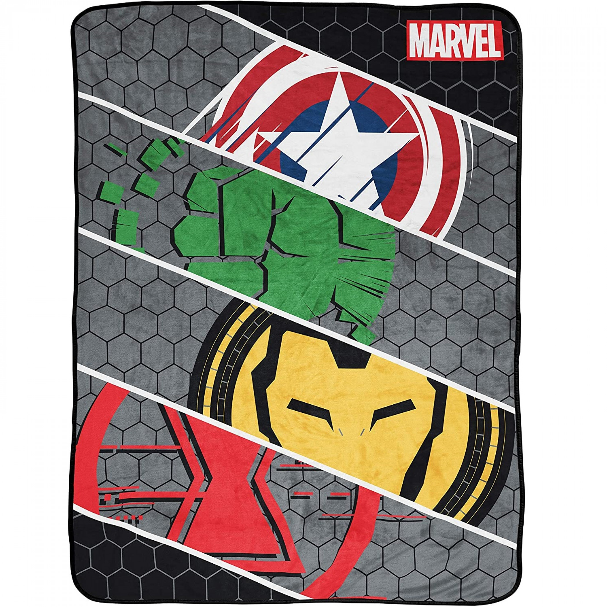 Marvel Avengers Symbols Grid 46 x 60 Throw Blanket