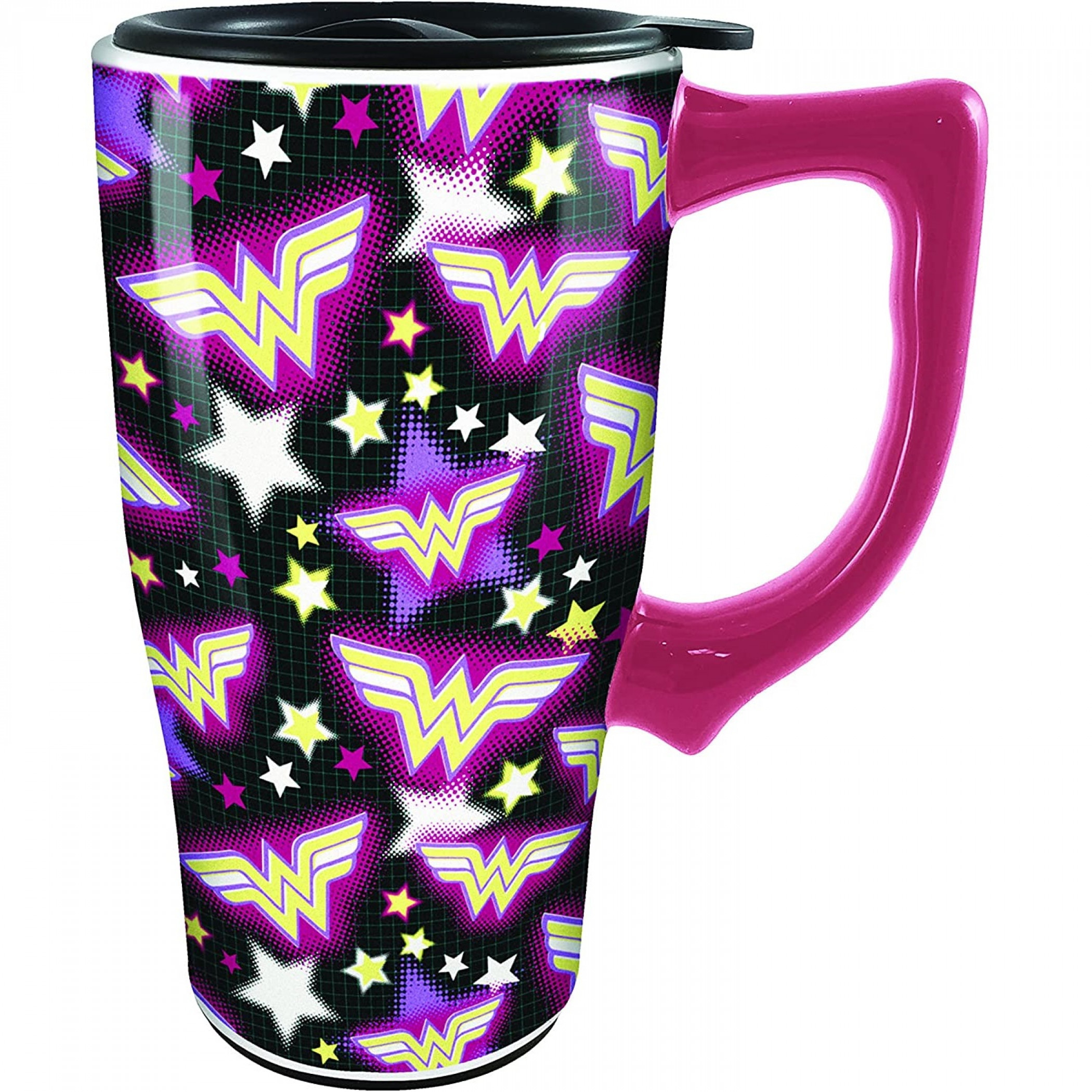 Wonder Woman Symbol and Logo All Over Print Travel Mug