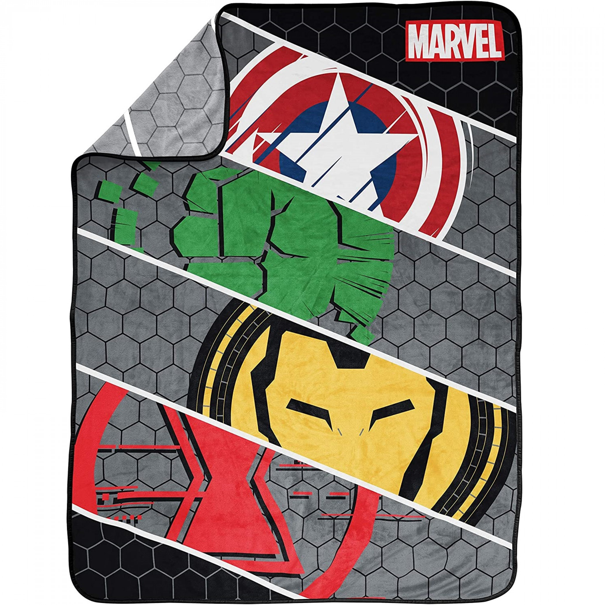 Marvel Avengers Symbols Grid 46 x 60 Throw Blanket