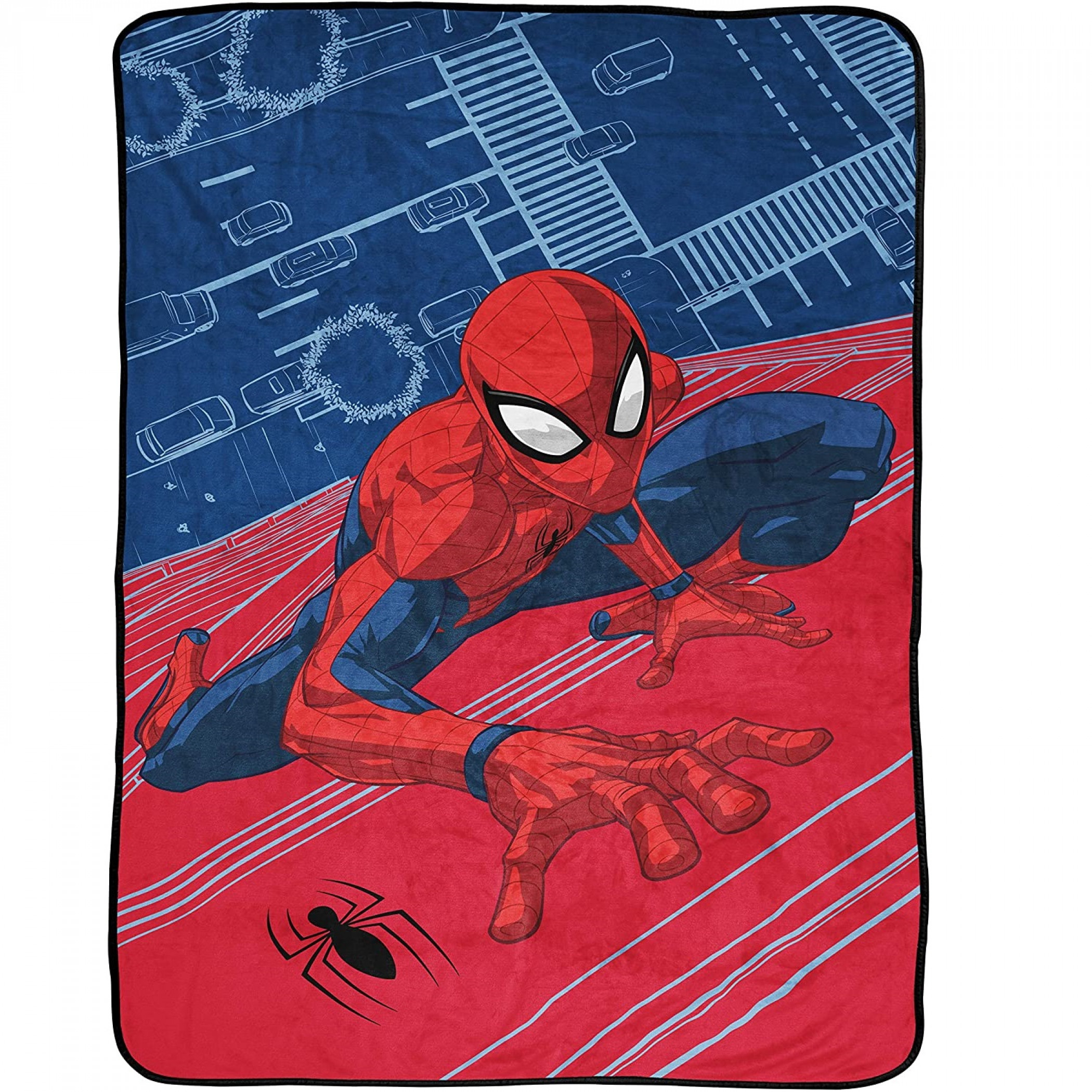 Spider-Man Wall Crawling Character 46 x 60 Throw Blanket