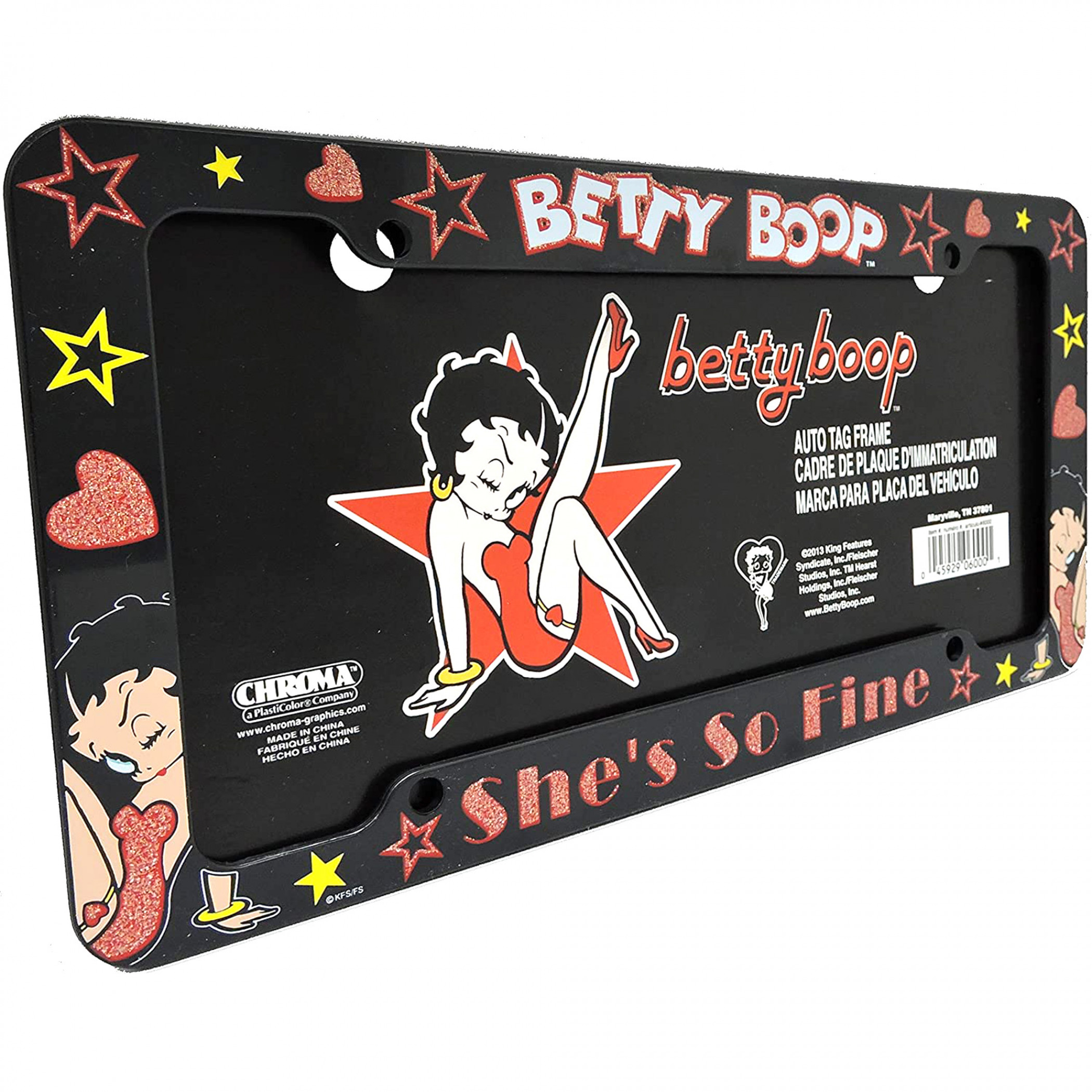 Betty Boop She's So Fine License Plate Frame
