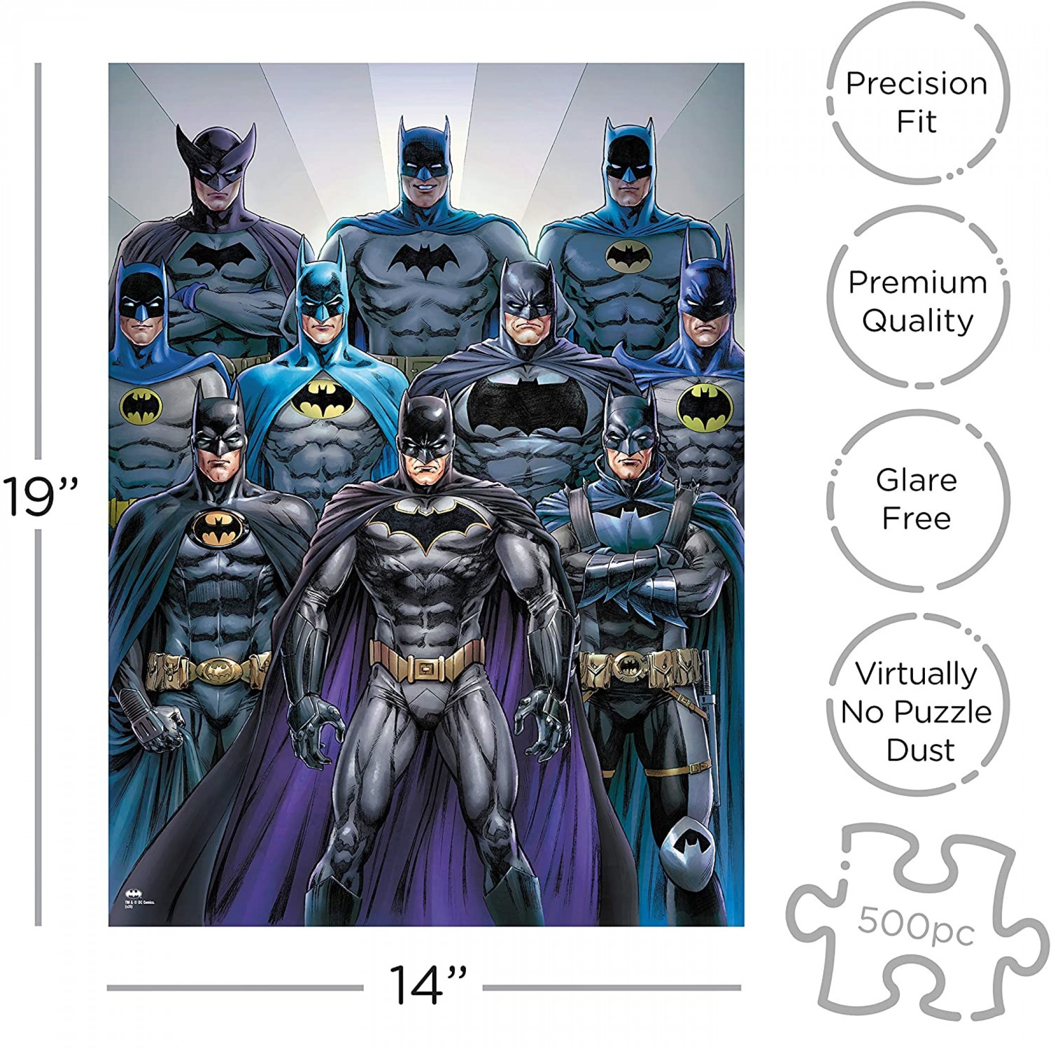 DC Comics Batman Batsuits 500-Piece Jigsaw Puzzle