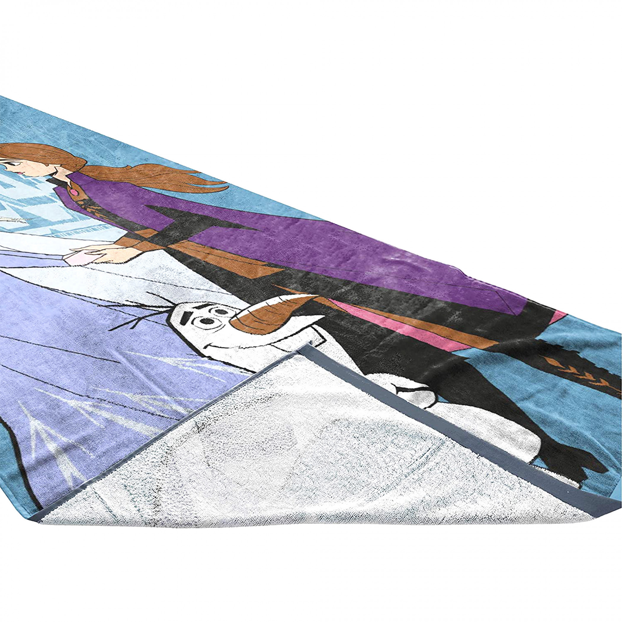 Disney Frozen Ana & Elsa Holding Hands 27"x54" Microfiber Beach Towel