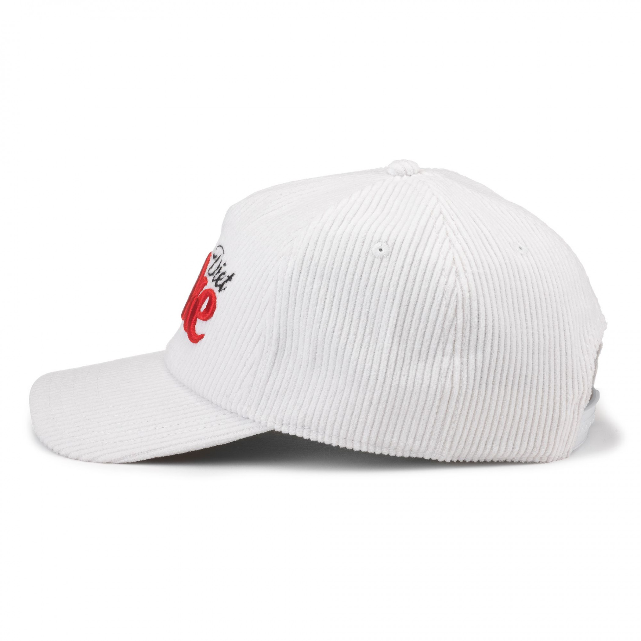 Diet Coke Logo Embroidered Corduroy Adjustable Hat