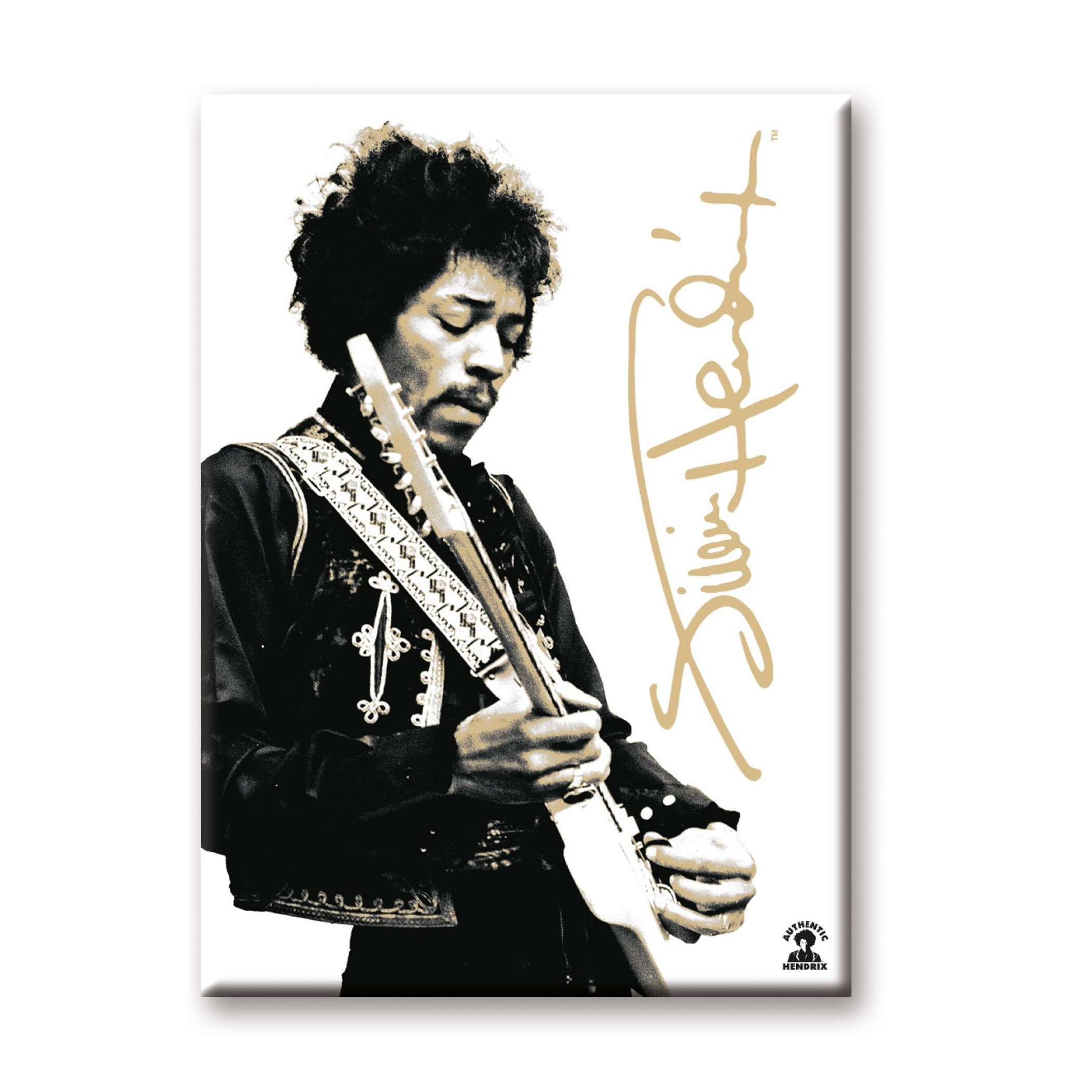 Jimi Hendrix Black And White Magnet