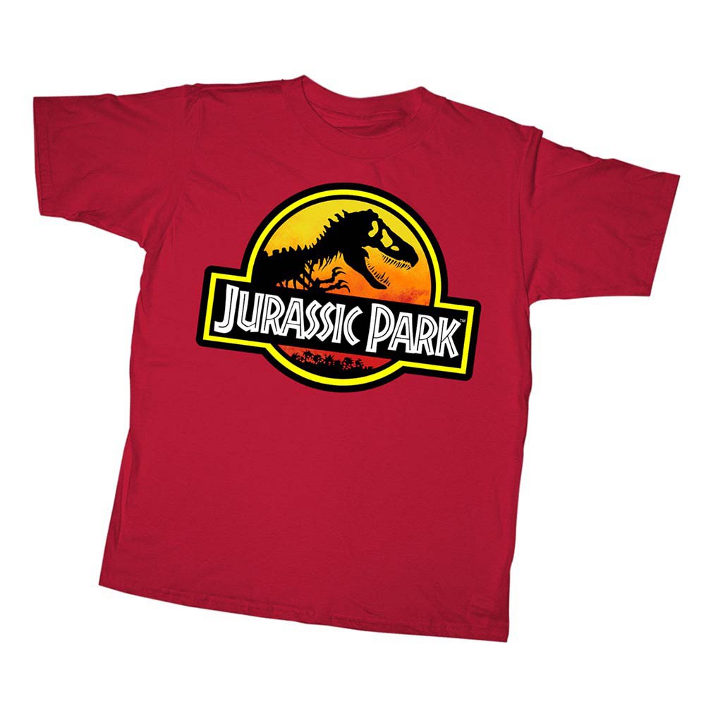 Jurassic Park Outlined Logo Red Youth T-Shirt