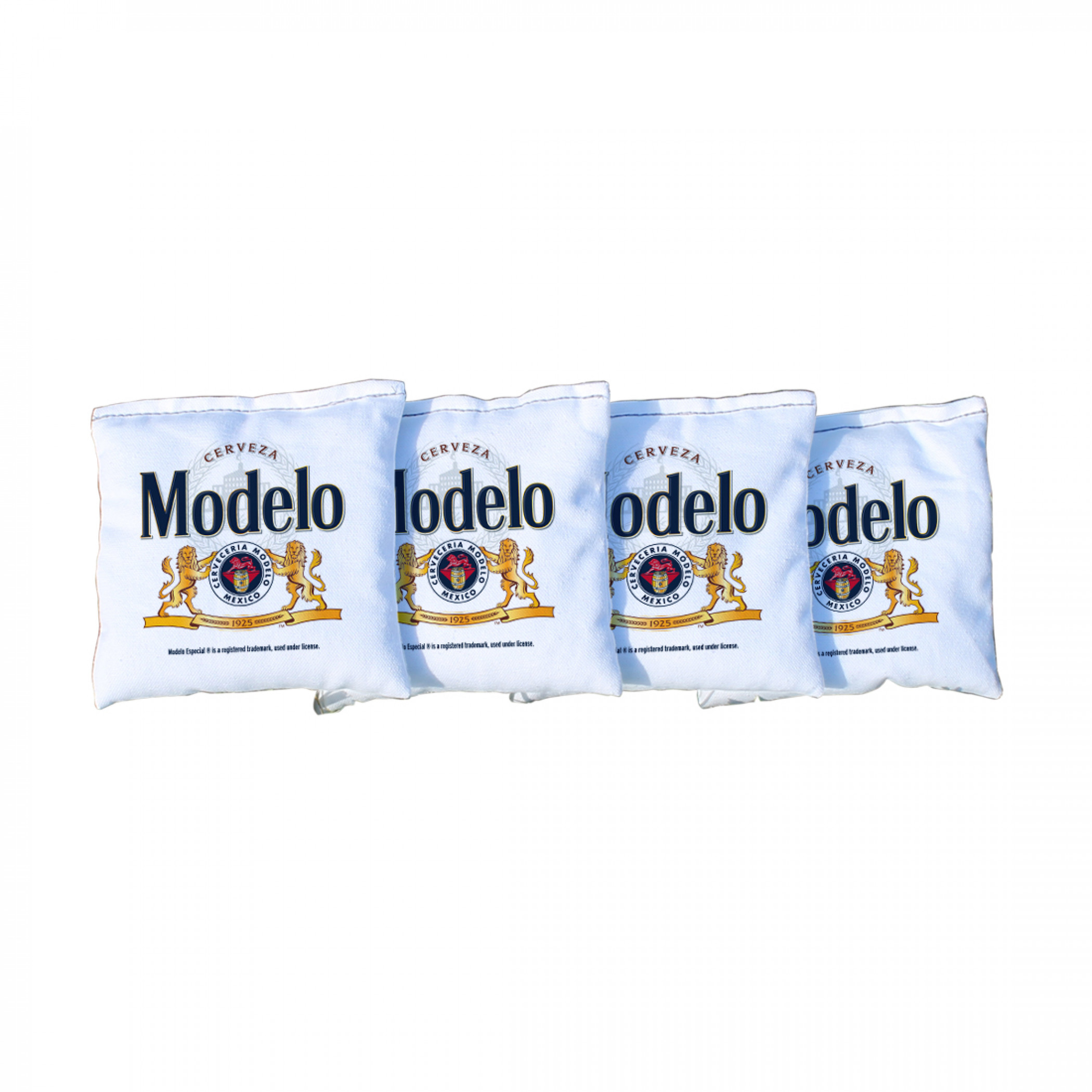 Modelo Logo White Team 4-Piece Corn Filled Cornhole Bags