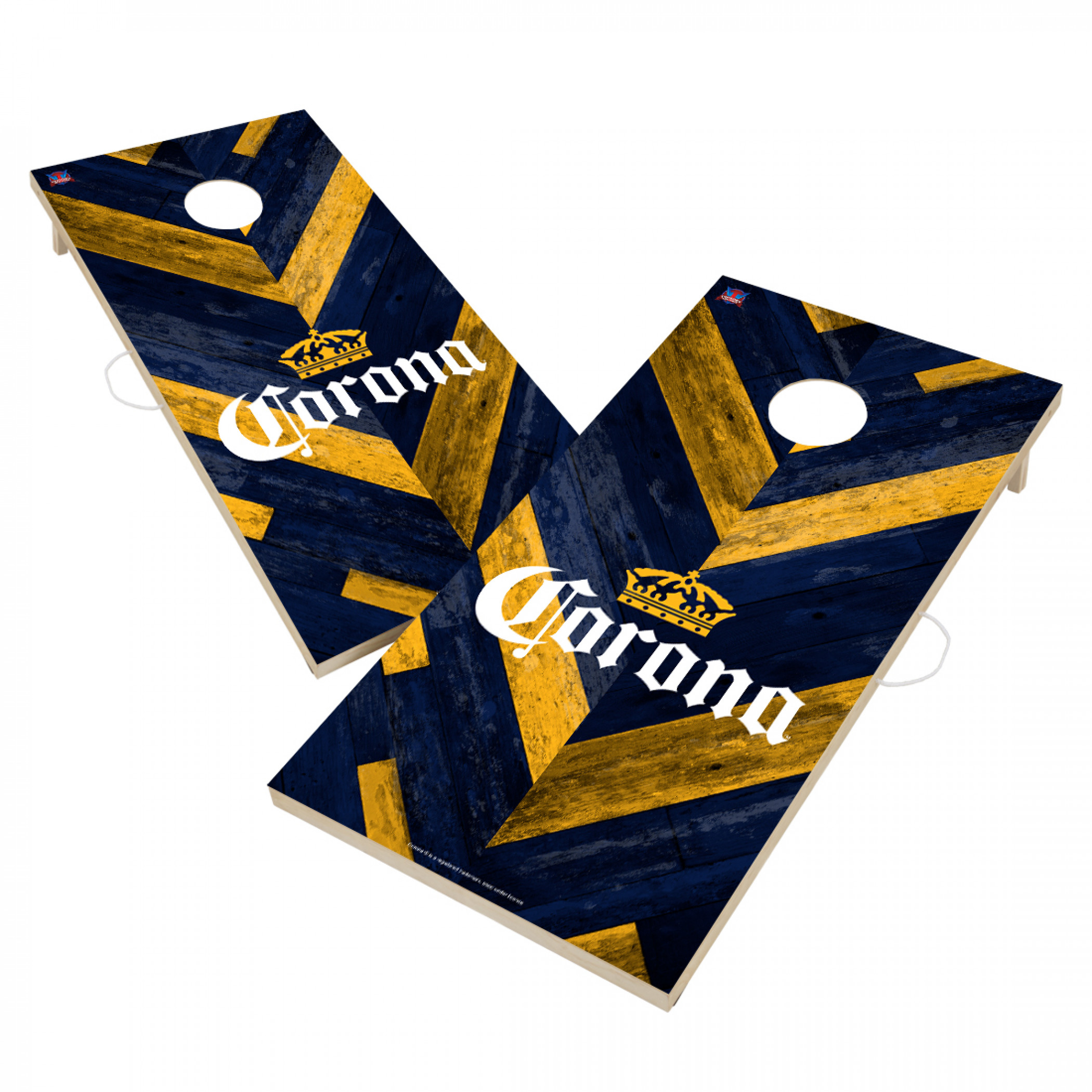 Corona Extra Herringbone 2x4 Cornhole Board Set