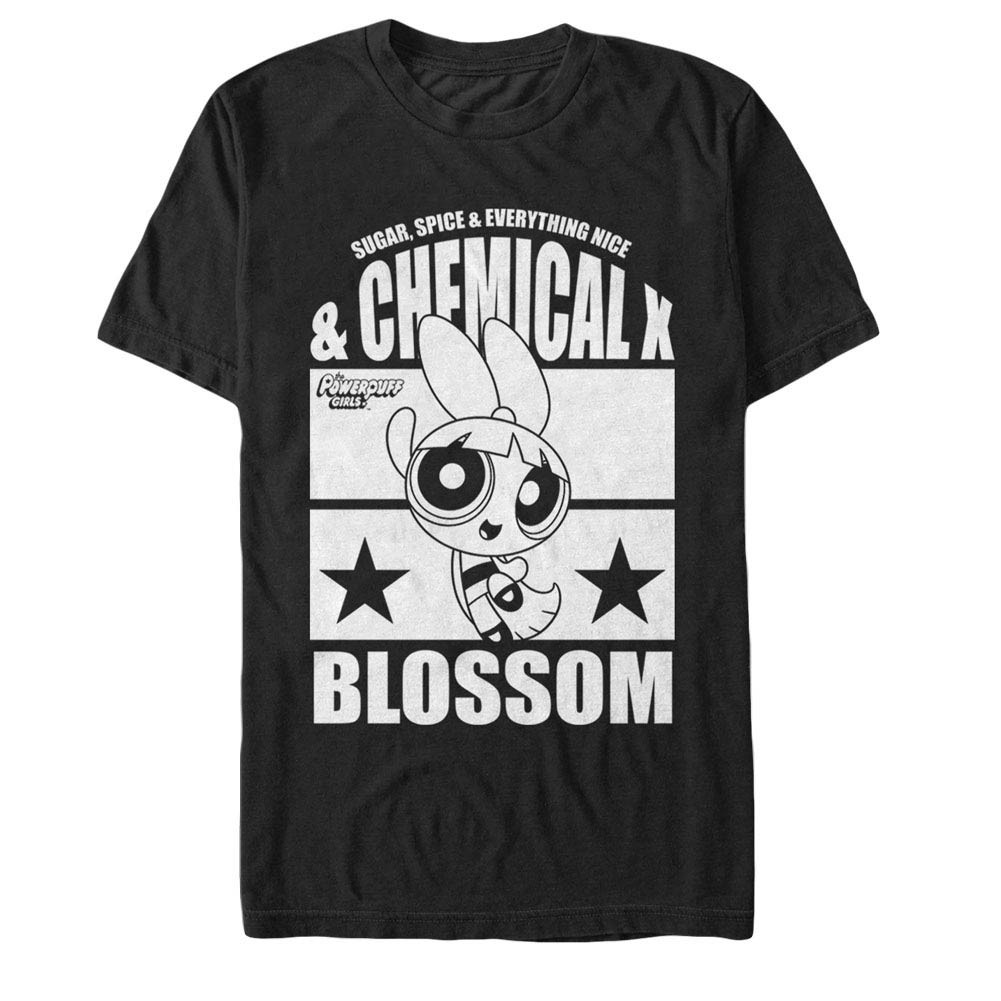 Power Puff Girls Chemical X Blossom Black T-Shirt