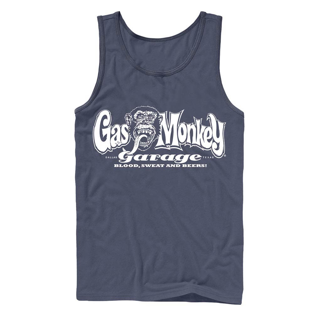 Gas Monkey Garage Blood, Sweat, and Beers Blue Tank Top
