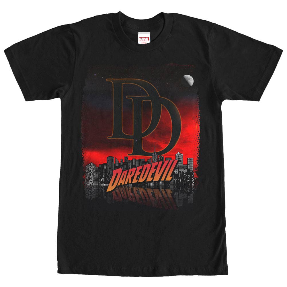 Daredevil Cityscape Black Mens T-Shirt