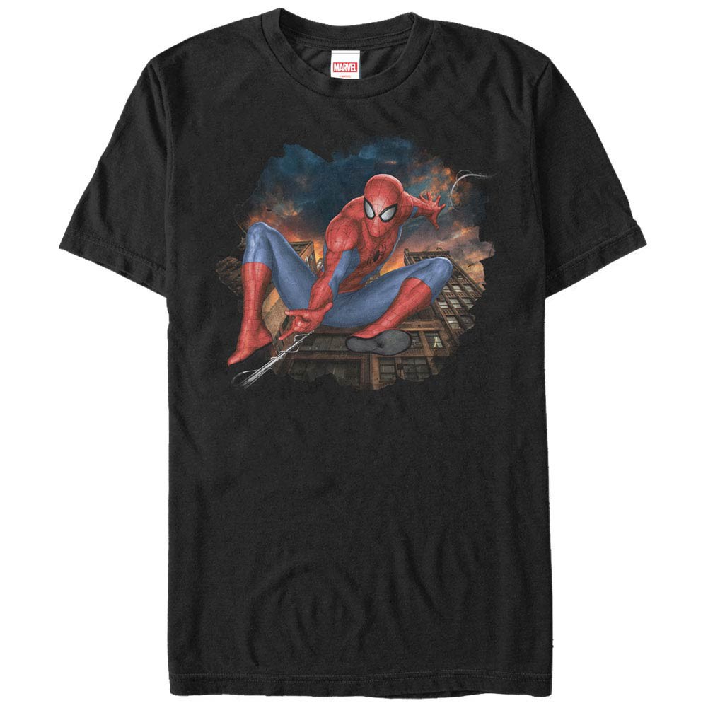 Spider-Man Spider Jump Men's Black T-Shirt