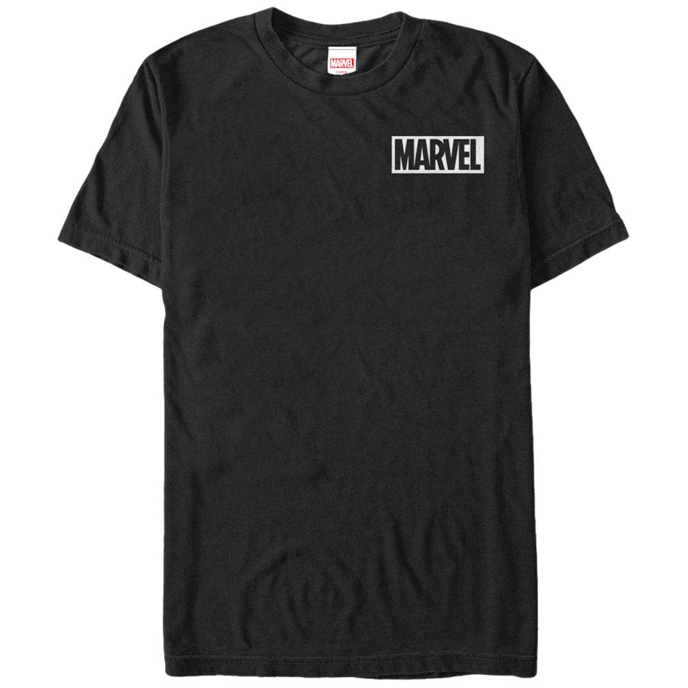 Marvel Teams Pocket Logo Black Mens T-Shirt