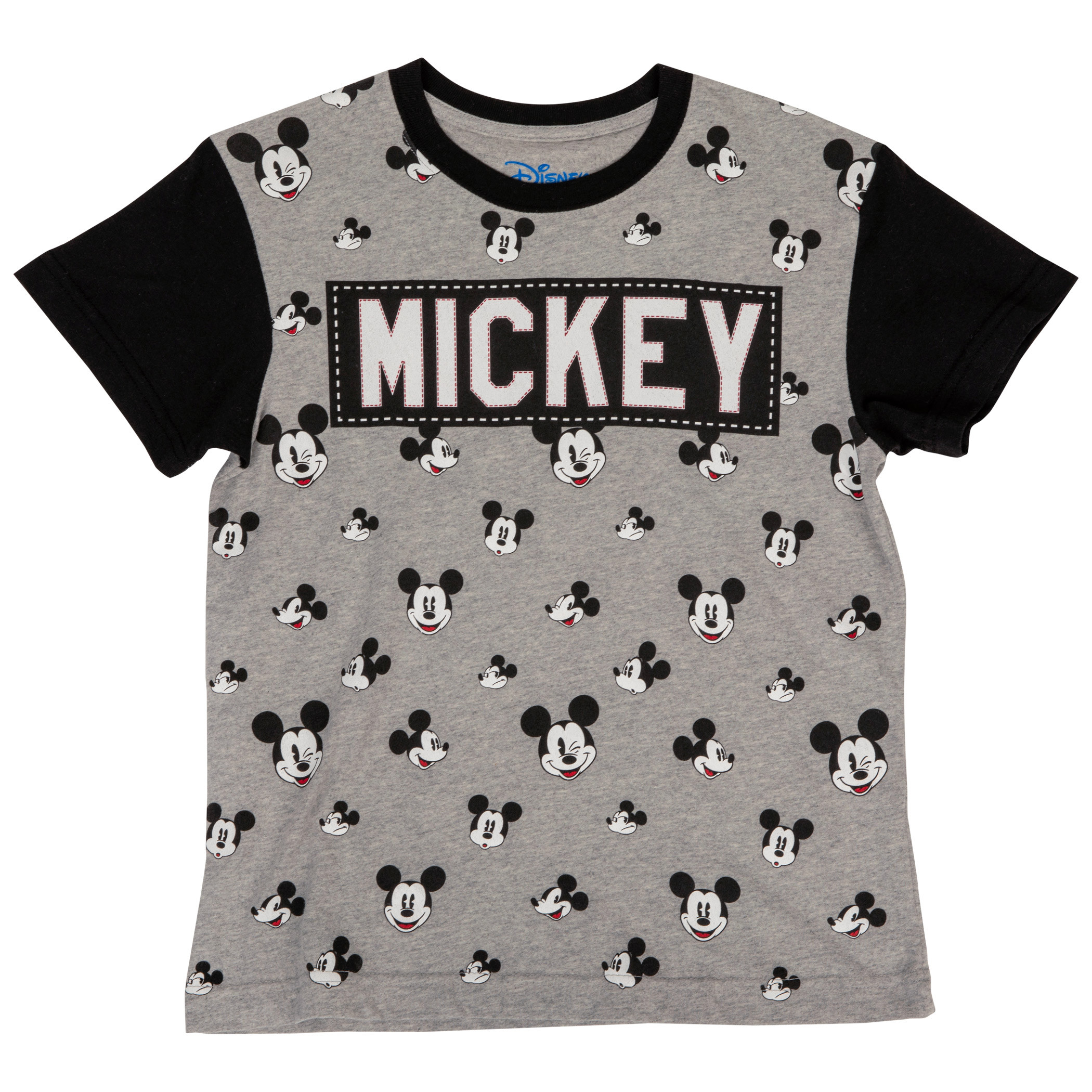 Mickey Mouse Disney All Over Heads Raglan Kids T-Shirt