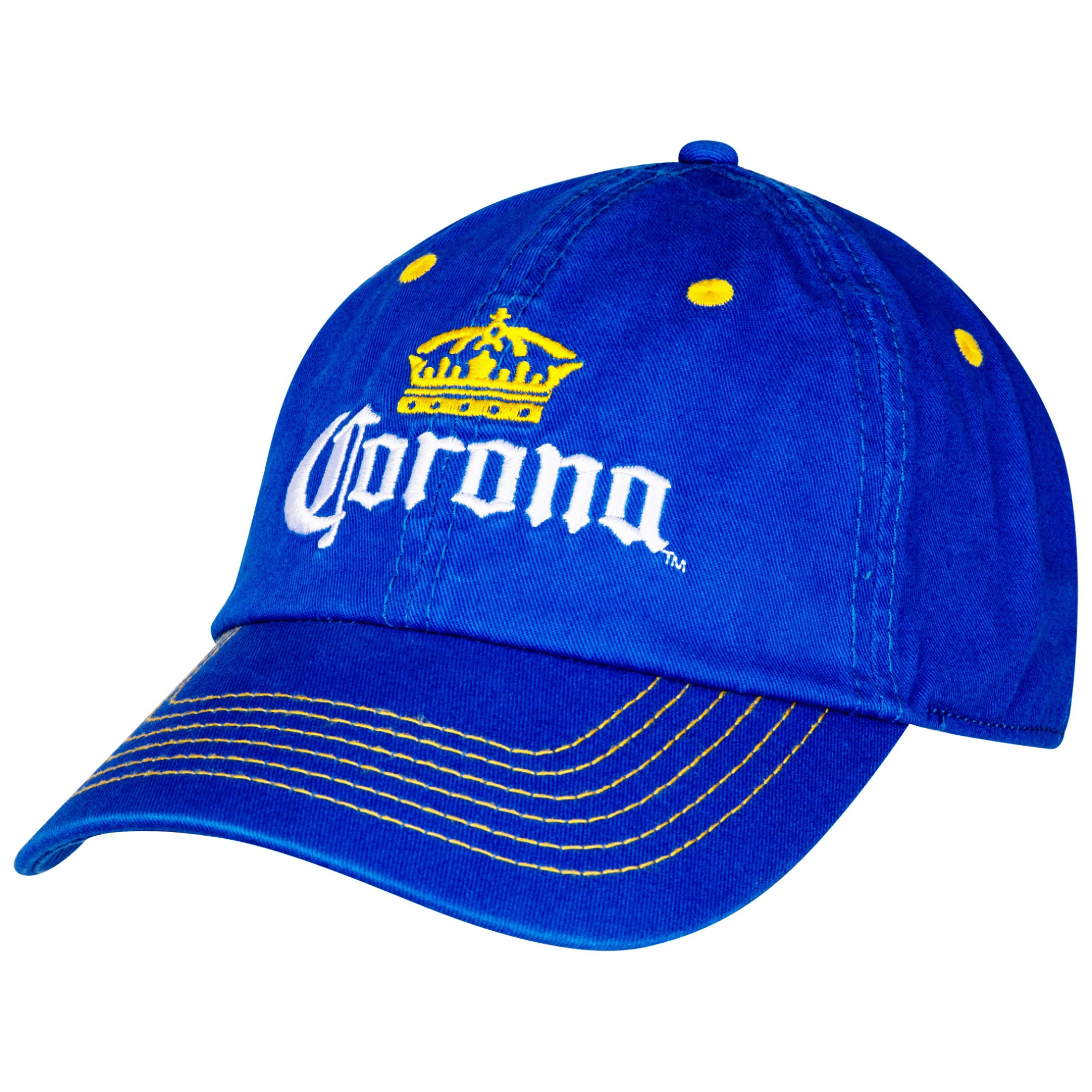 Corona Extra Yellow Stitch Adjustable Strapback Hat