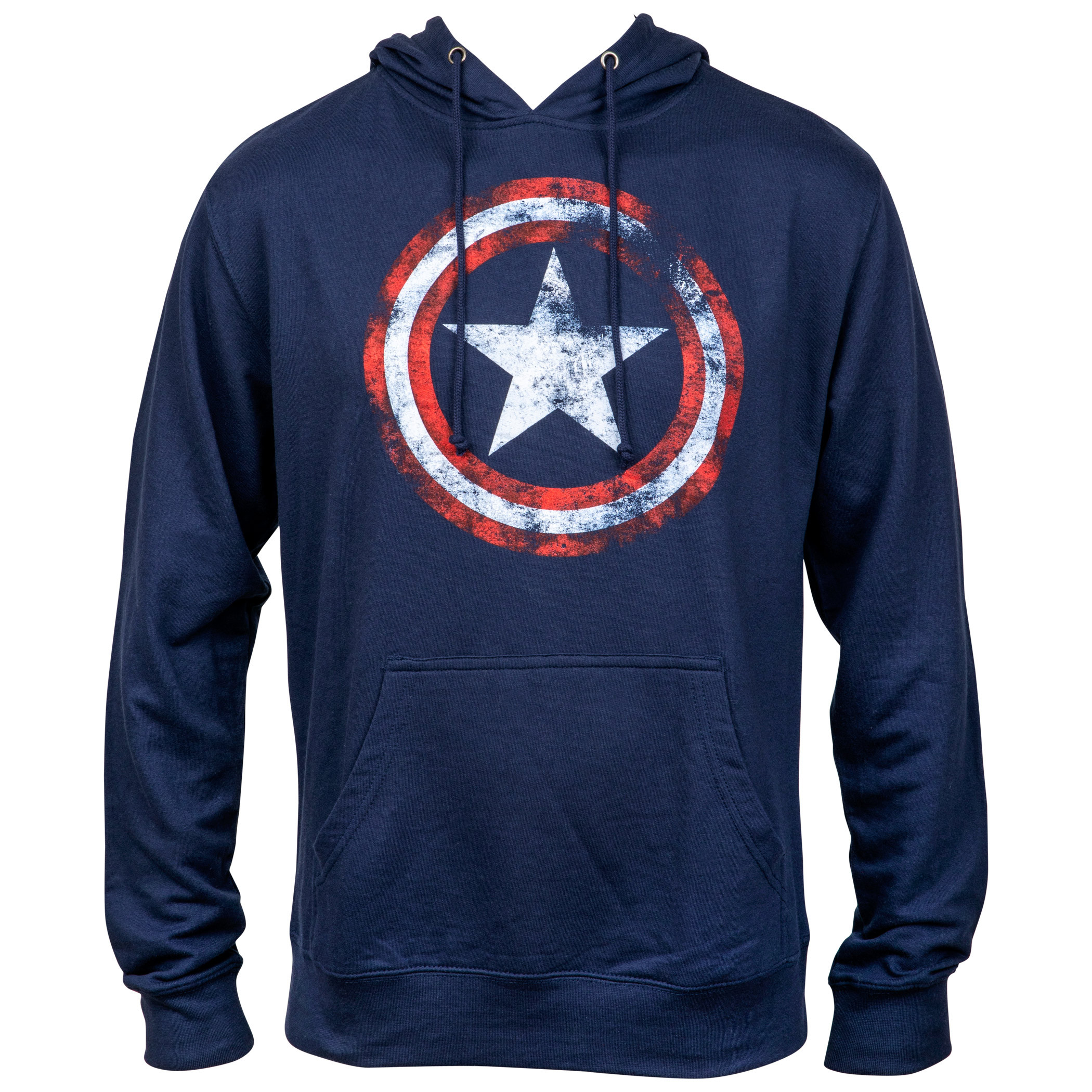 Captain America Distressed Navy Pullover Hoodie