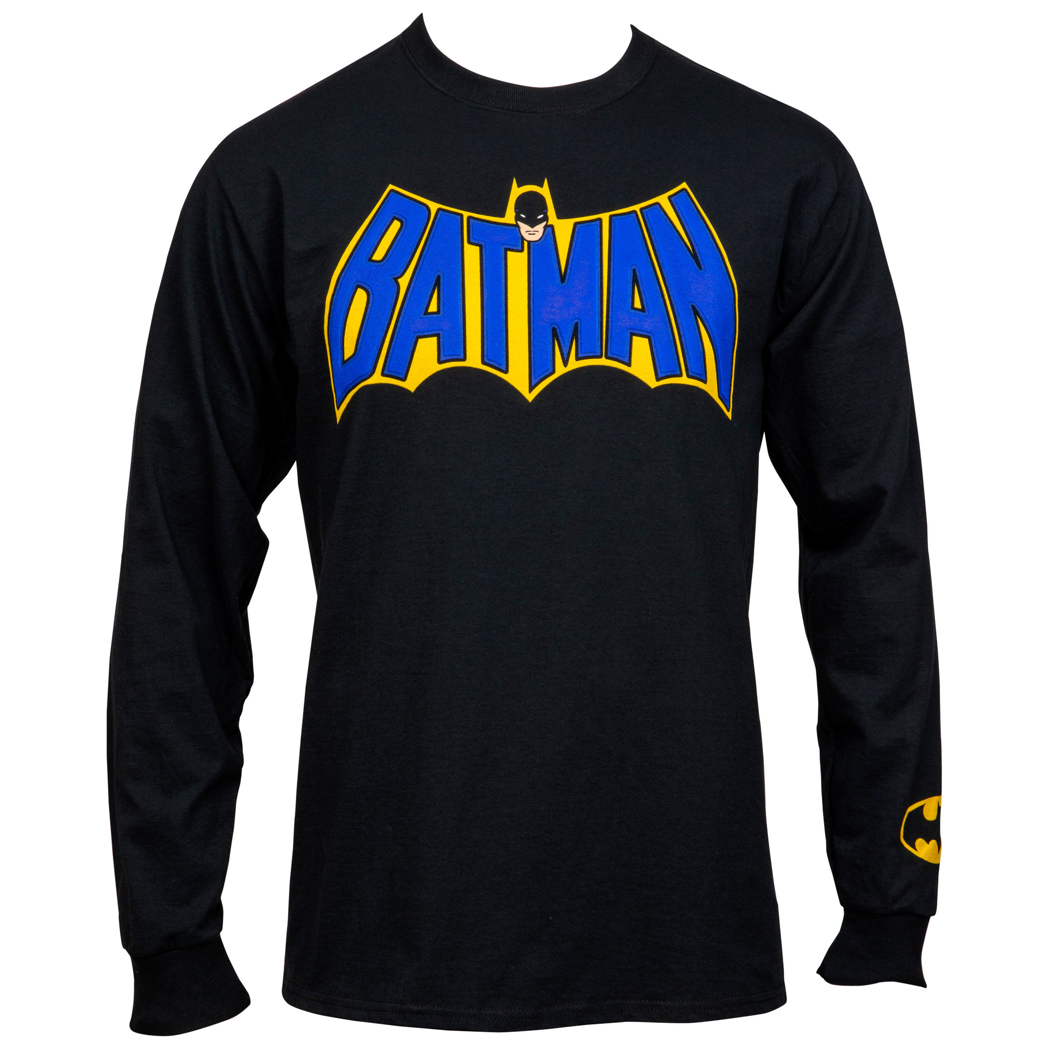 Batman Vintage Logo with Puff Print Long Sleeve