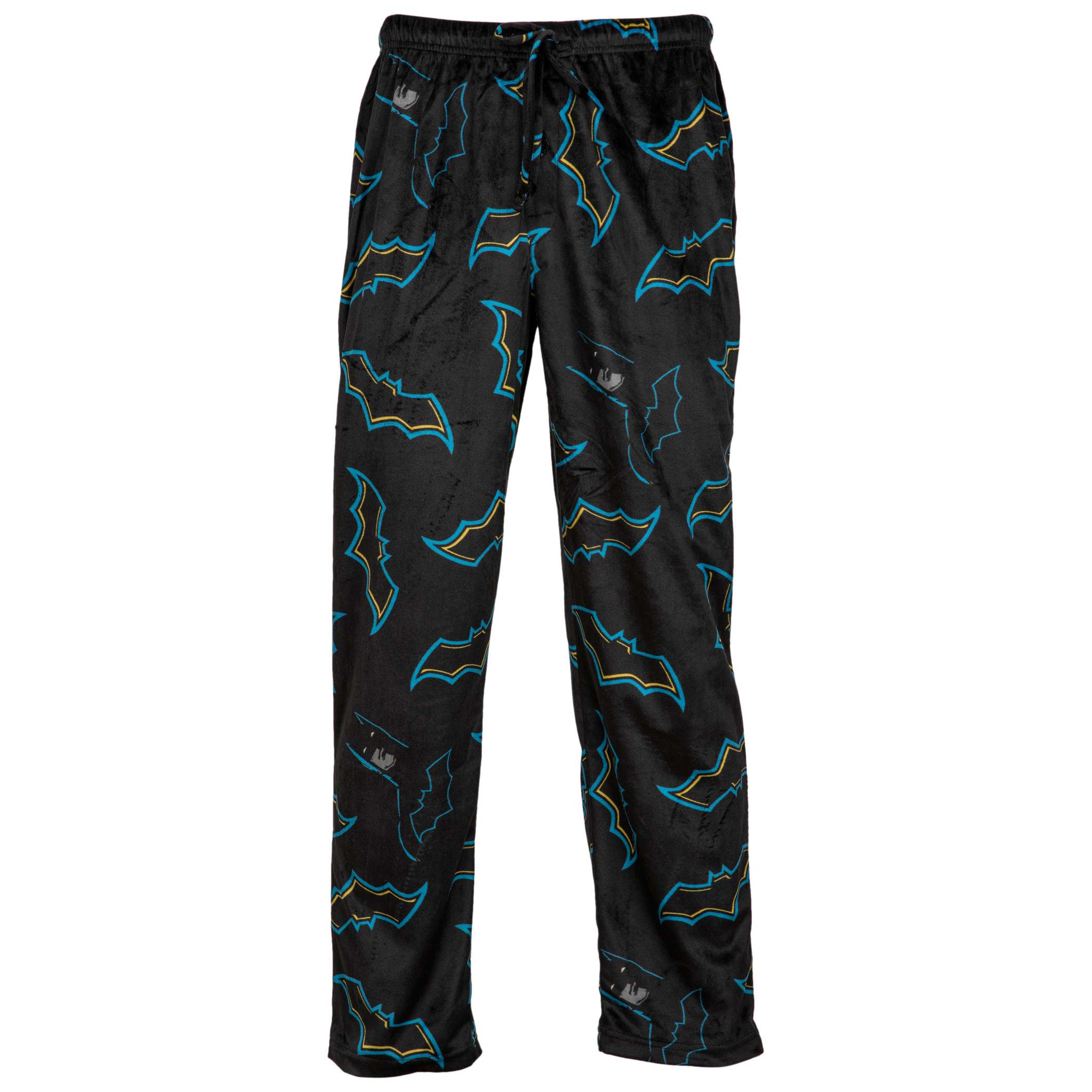 Batman All Over Blue Highlighted Symbols Sueded Fleece Sleep Pants