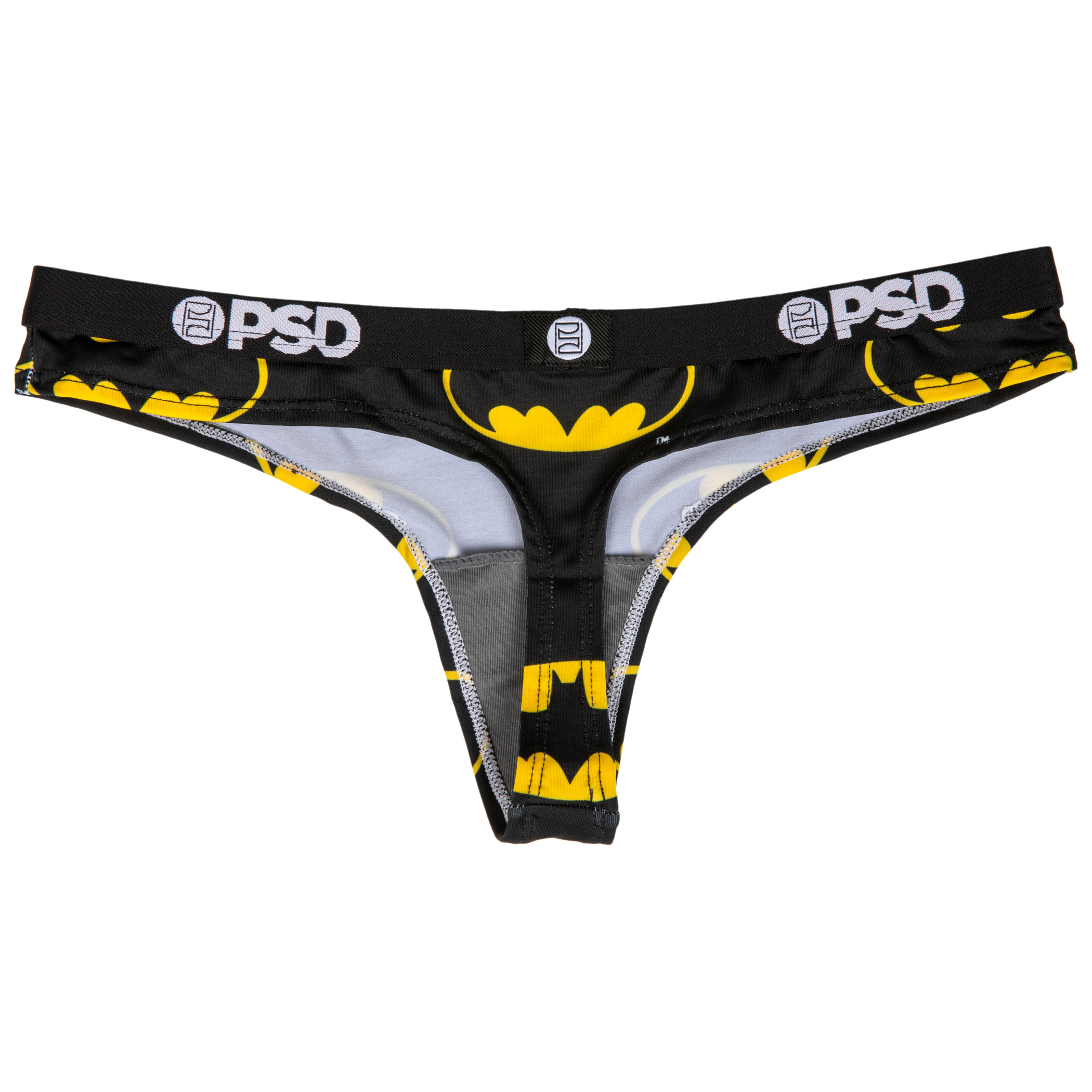 Batman Super Hero Black Thong Panties