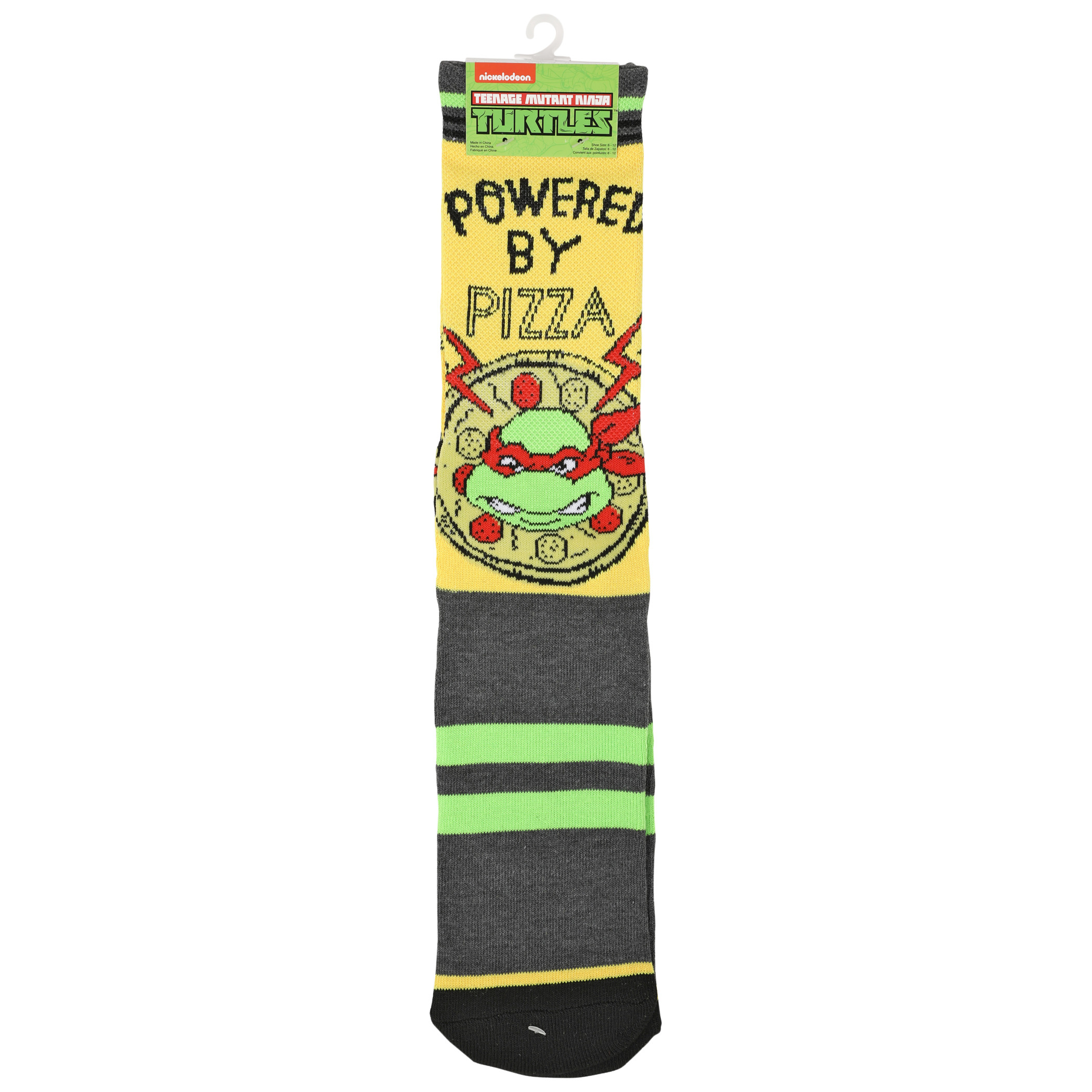 Teenage Mutant Ninja Turtles Powered By Pizza Waffle Cushion Crew Socks