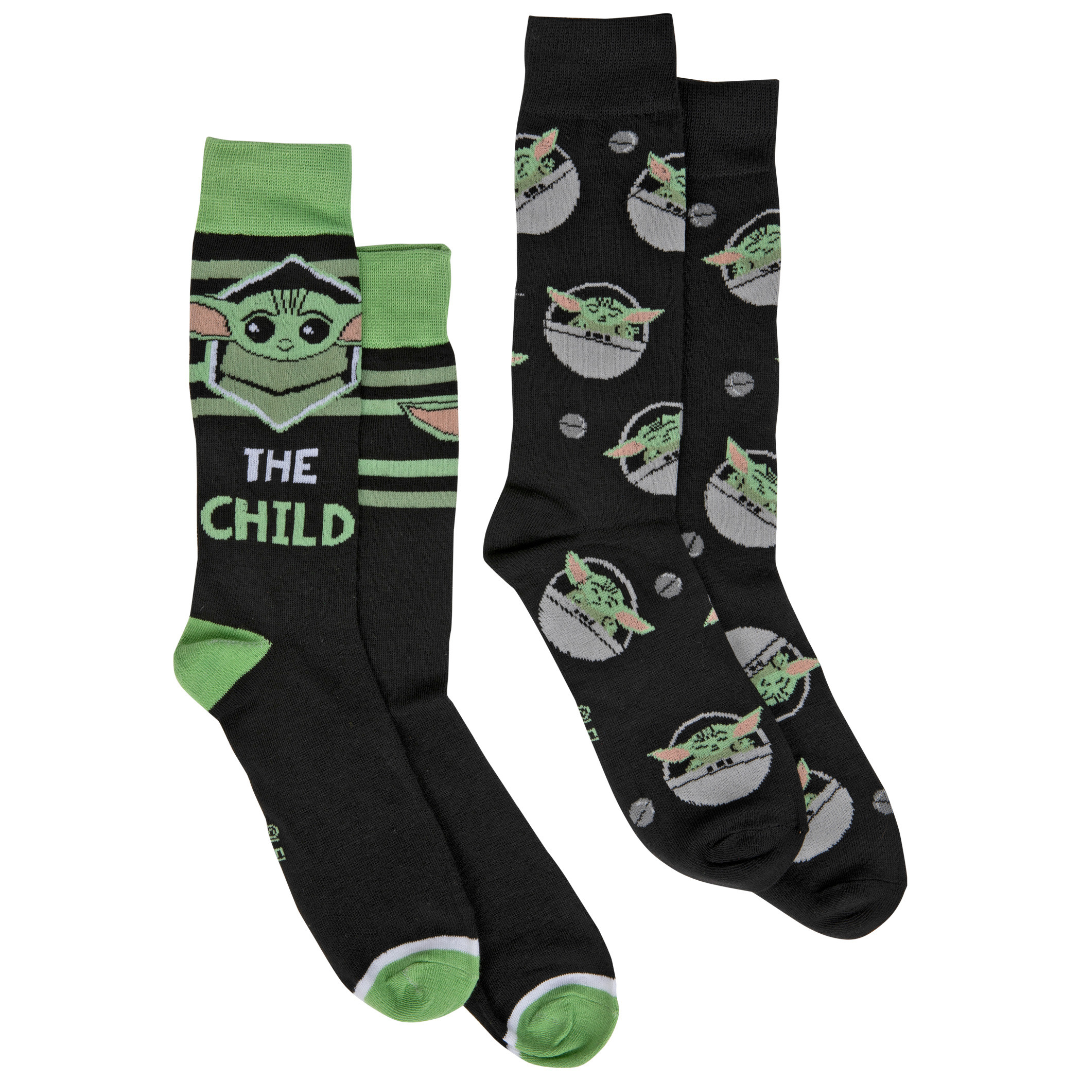 The Mandalorian Grogu The Child 2-Pair Pack of Crew Socks