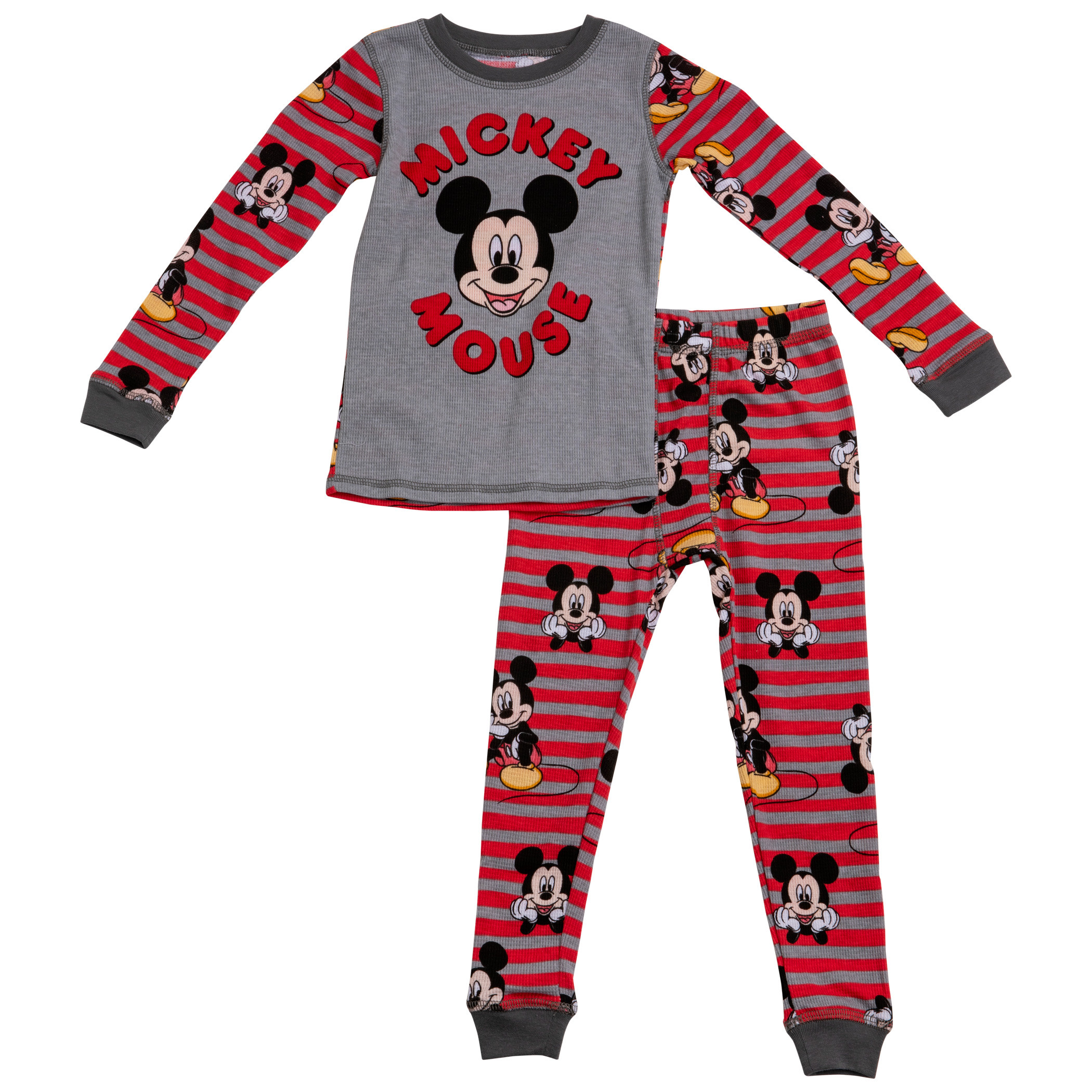 Disney Mickey Mouse Toddlers 2-Piece Thermal Pajama Set