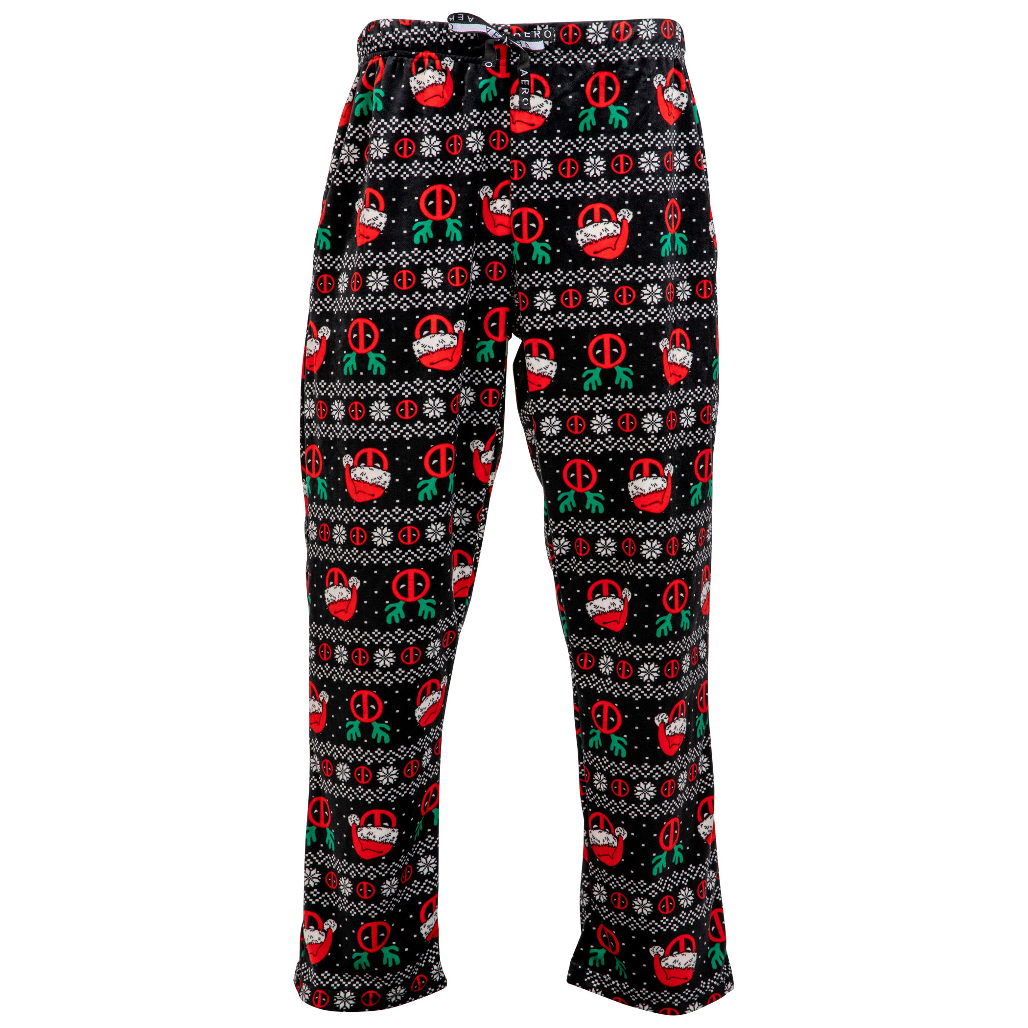 Deadpool Christmas Ugly Sweater Black Unisex Fleece Sleep Pants