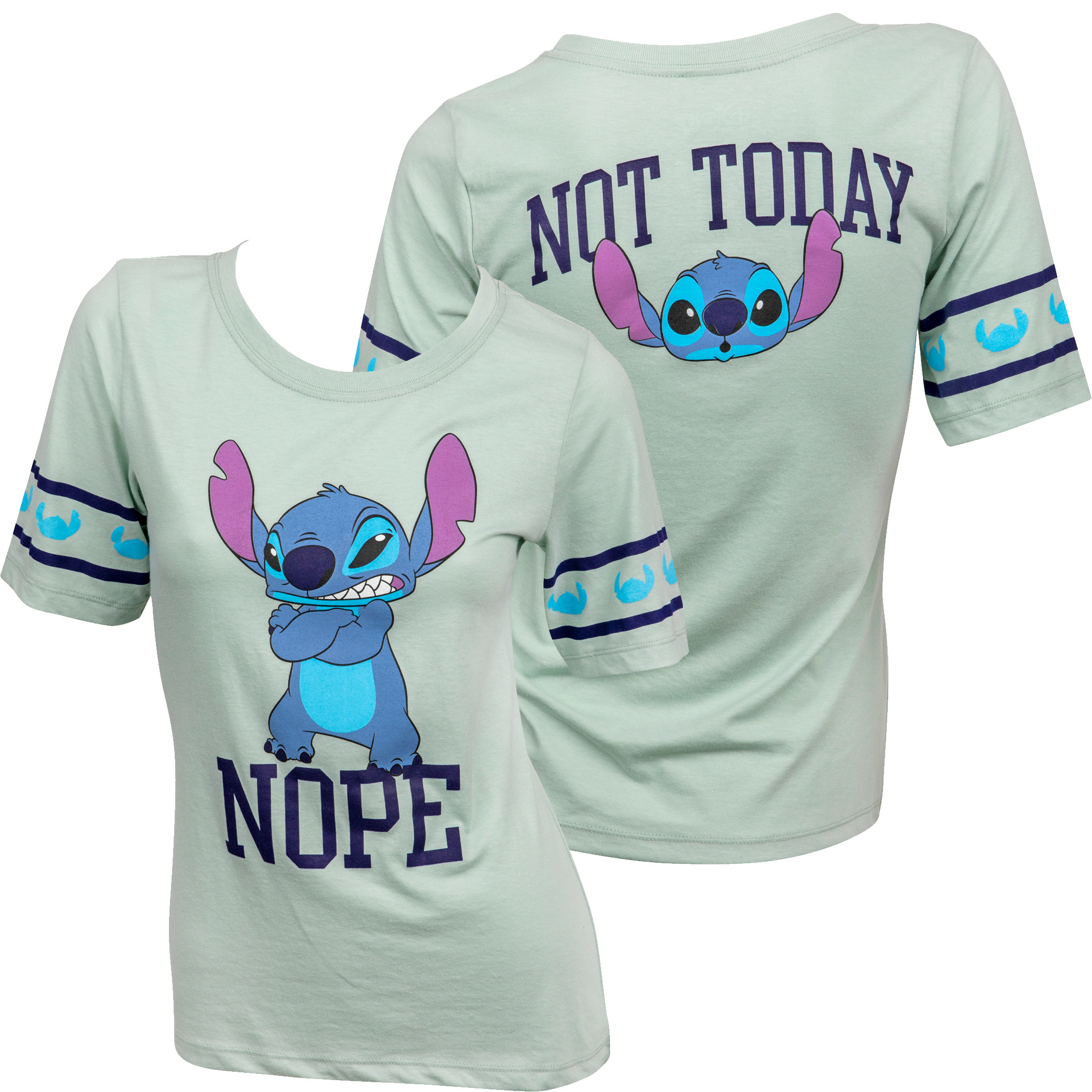 Disney Lilo & Stitch Nope Not Today Front and Back Women's T-Shirt