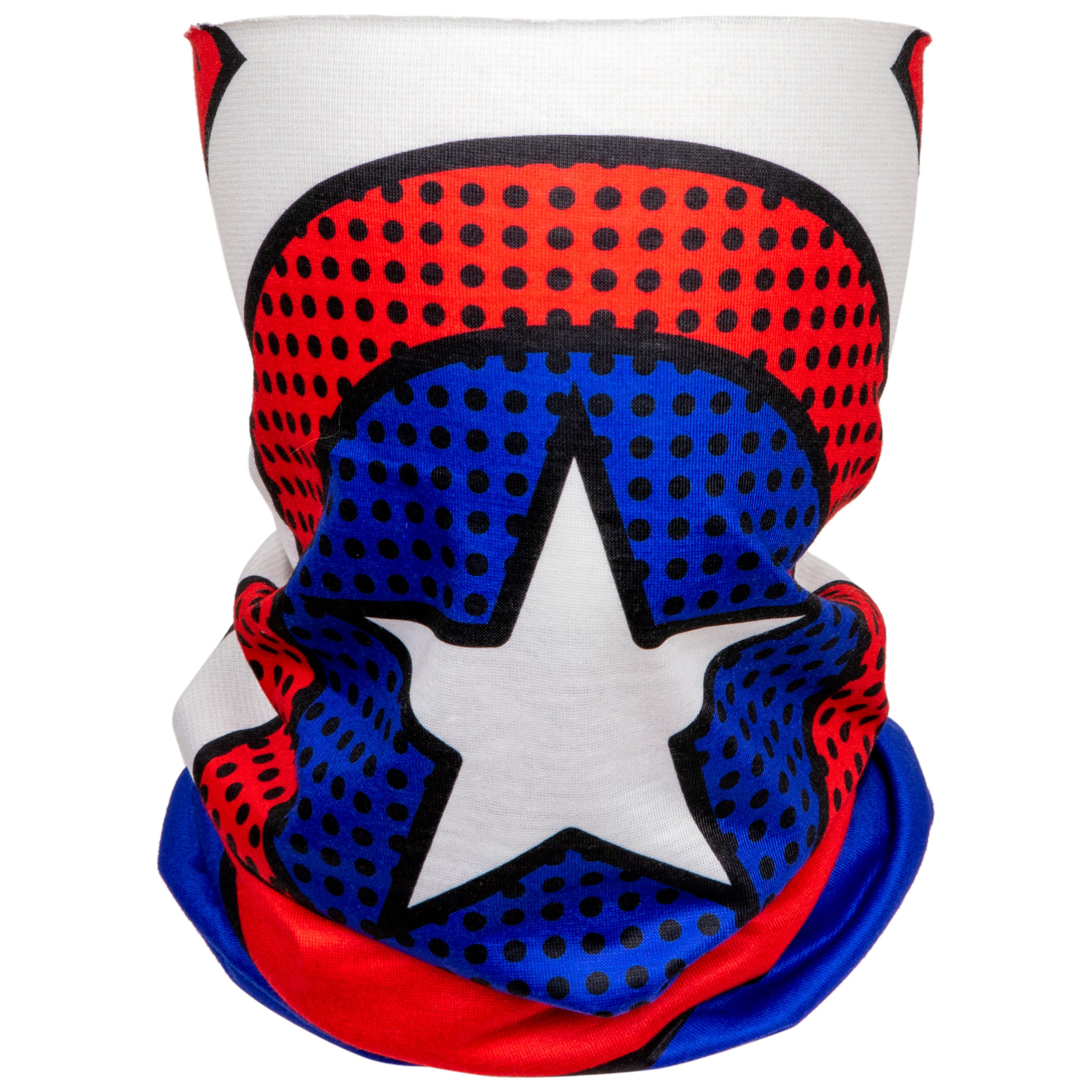 Captain America Character Costume Full Face Tubular Bandana Gaiter