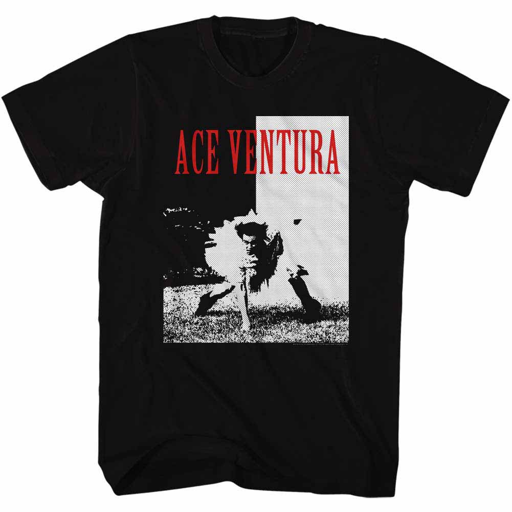 Ace Ventura Ace Mens Black T-Shirt