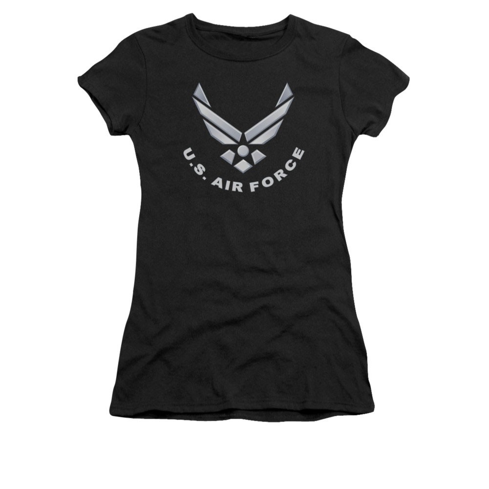 US Air Force Logo Black Juniors T-Shirt
