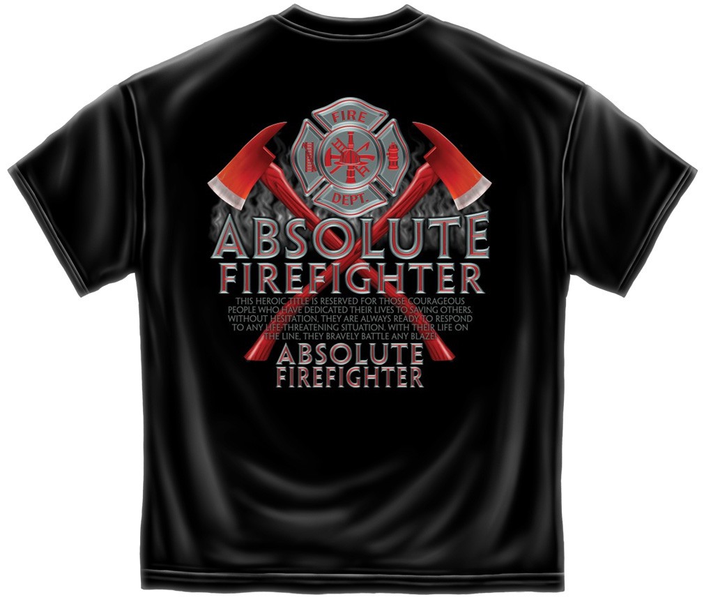 Absolute Firefighter Patriotic T-Shirt - Black