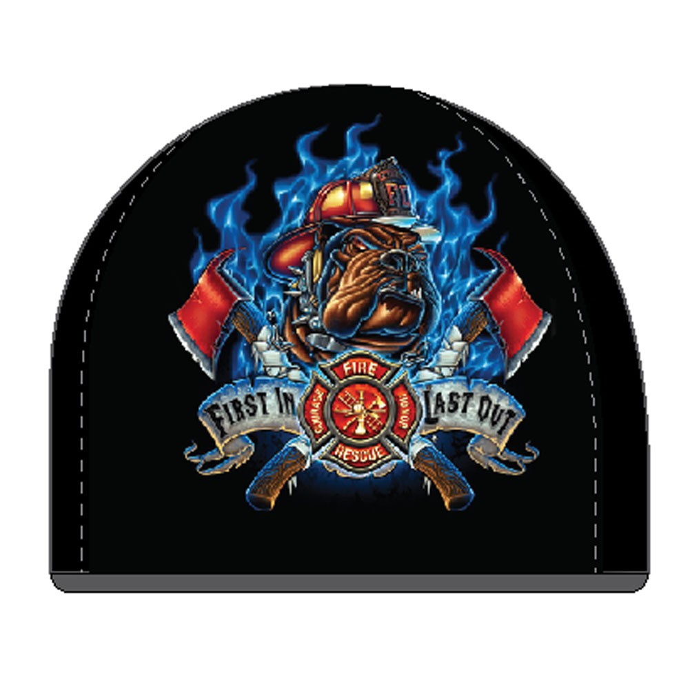 Firefighter First In Last Out Black Hat Beanie