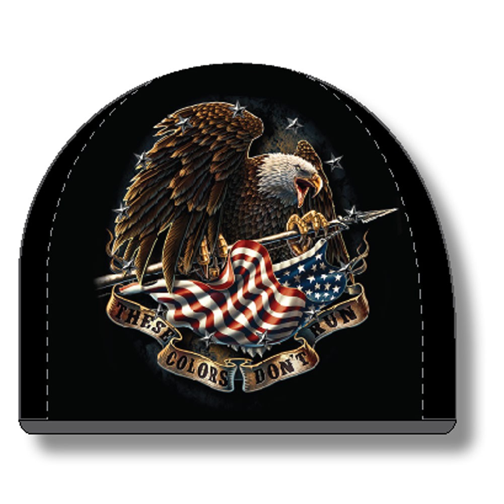 USA Patriotic These Colors Don't Run Black Hat Beanie