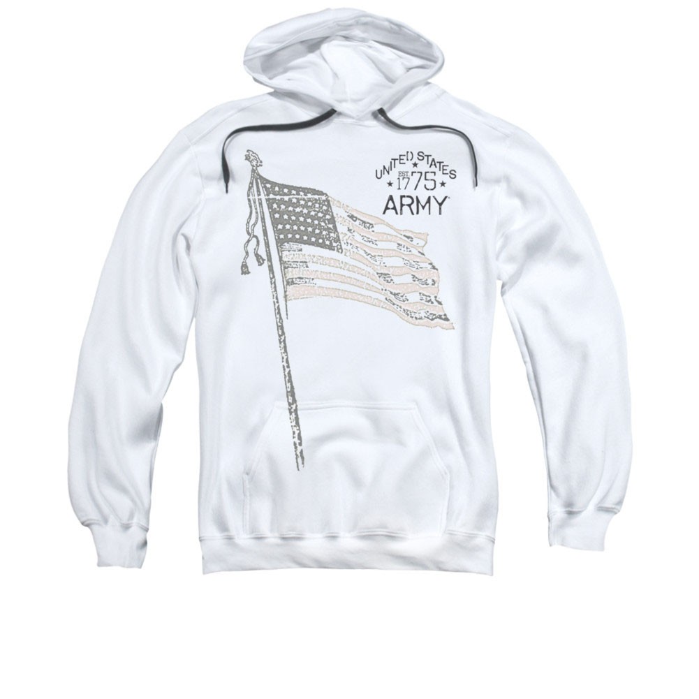US Army Tristar White Pullover Hoodie