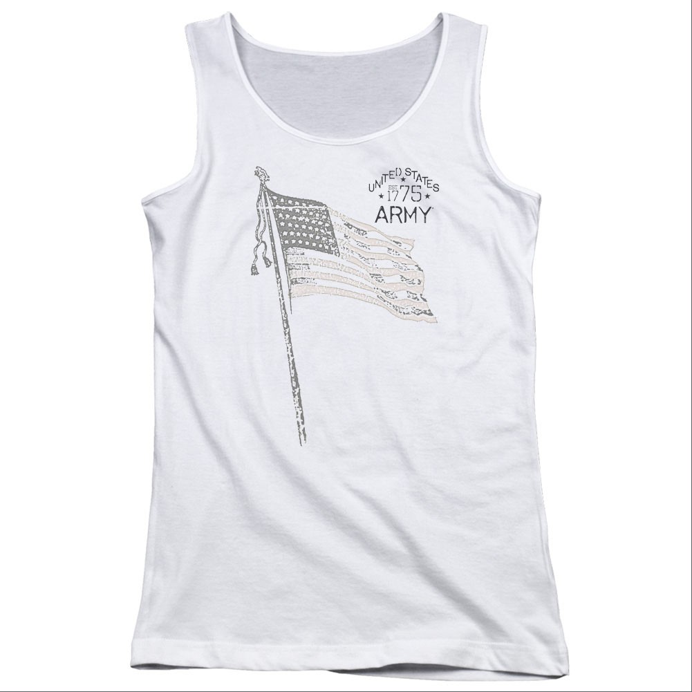 US Army Tristar White Juniors Tank Top