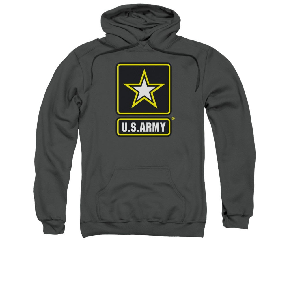 US Army Logo Gray Pullover Hoodie
