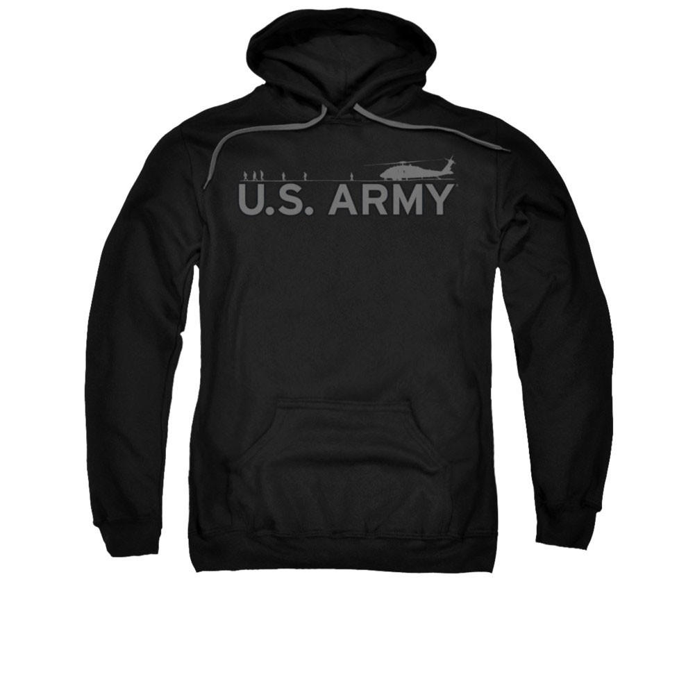 US Army Helicopter Black Pullover Hoodie