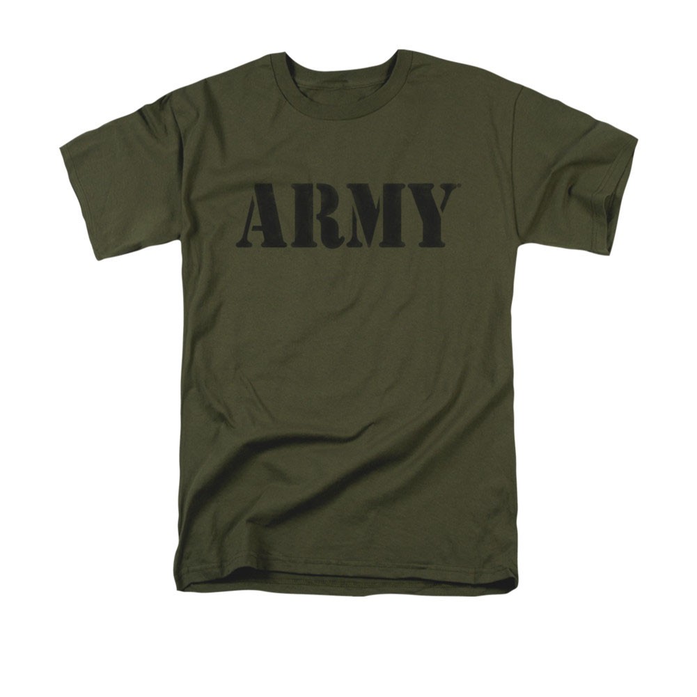 US Army Block Logo Green T-Shirt