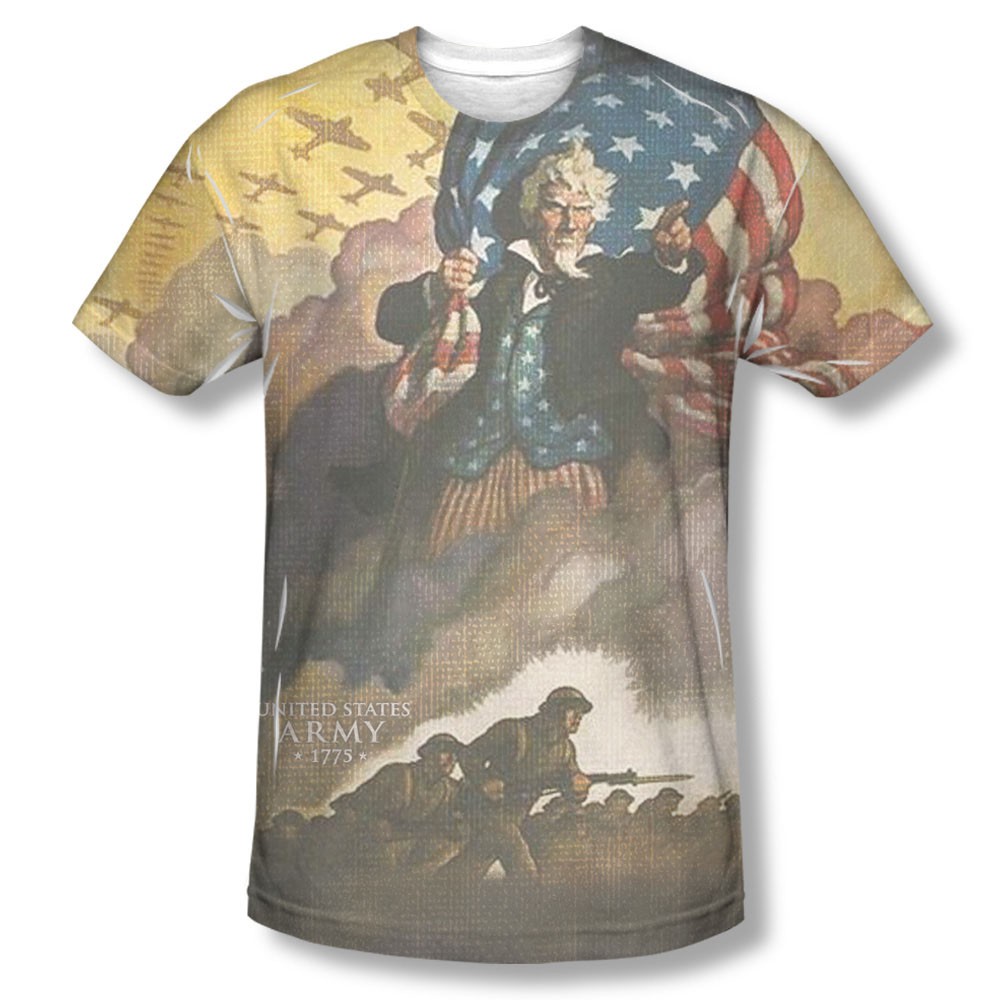 US Army Vintage Poster Sublimation T-Shirt