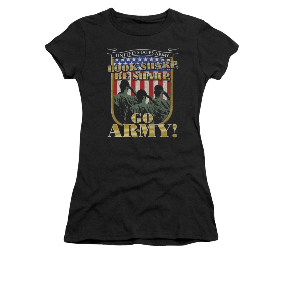 US Army Go Army Black Juniors T-Shirt