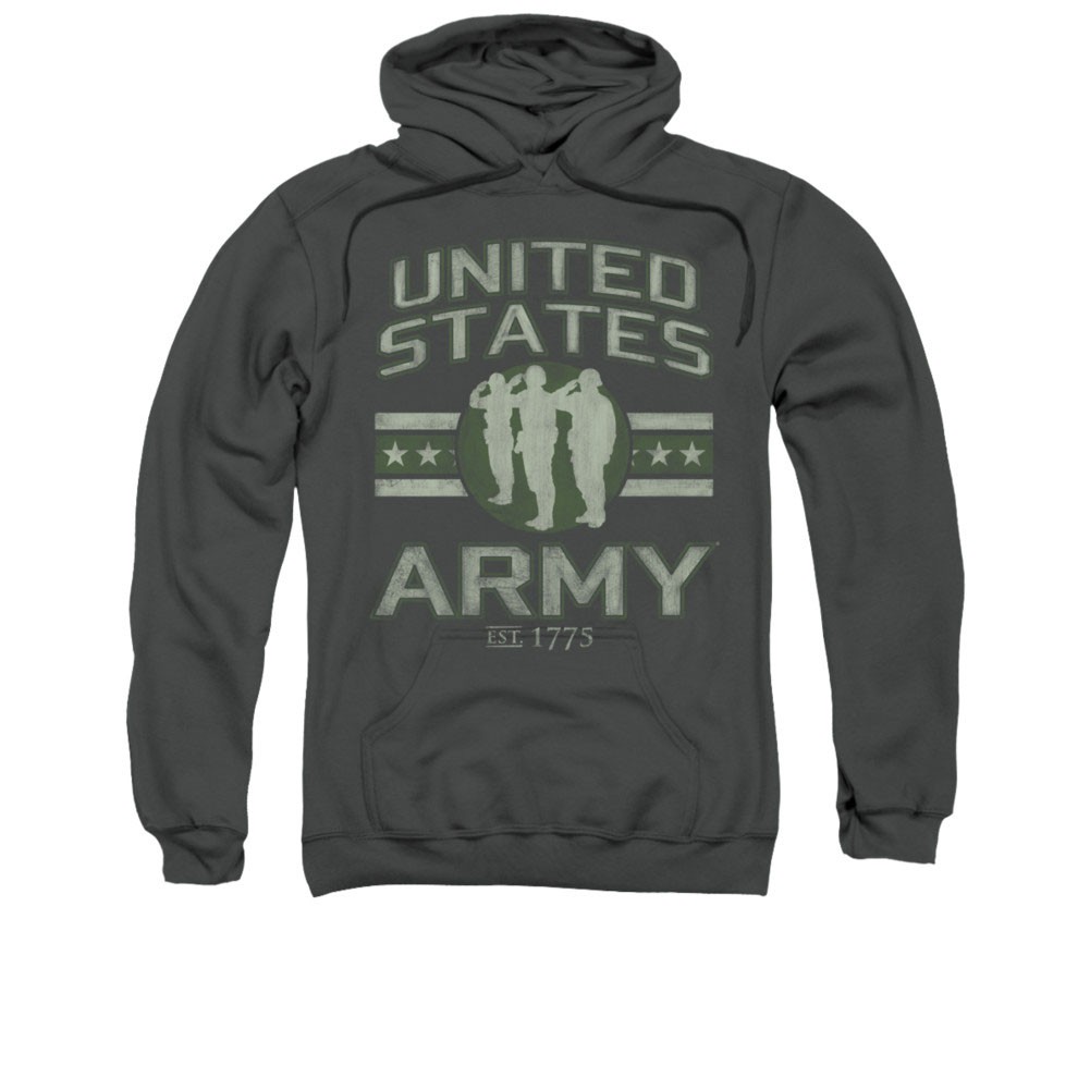 US Army Stars Gray Pullover Hoodie