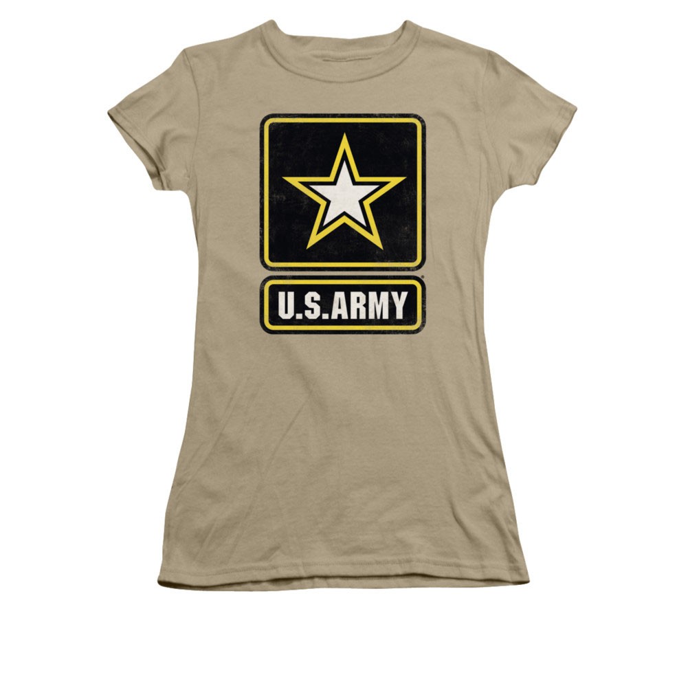 US Army Logo Brown Juniors T-Shirt