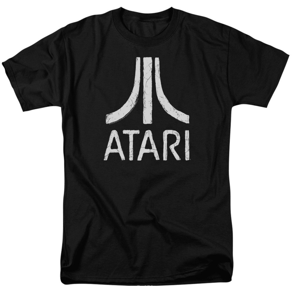 Atari Distressed Logo Men's Black T-Shirt