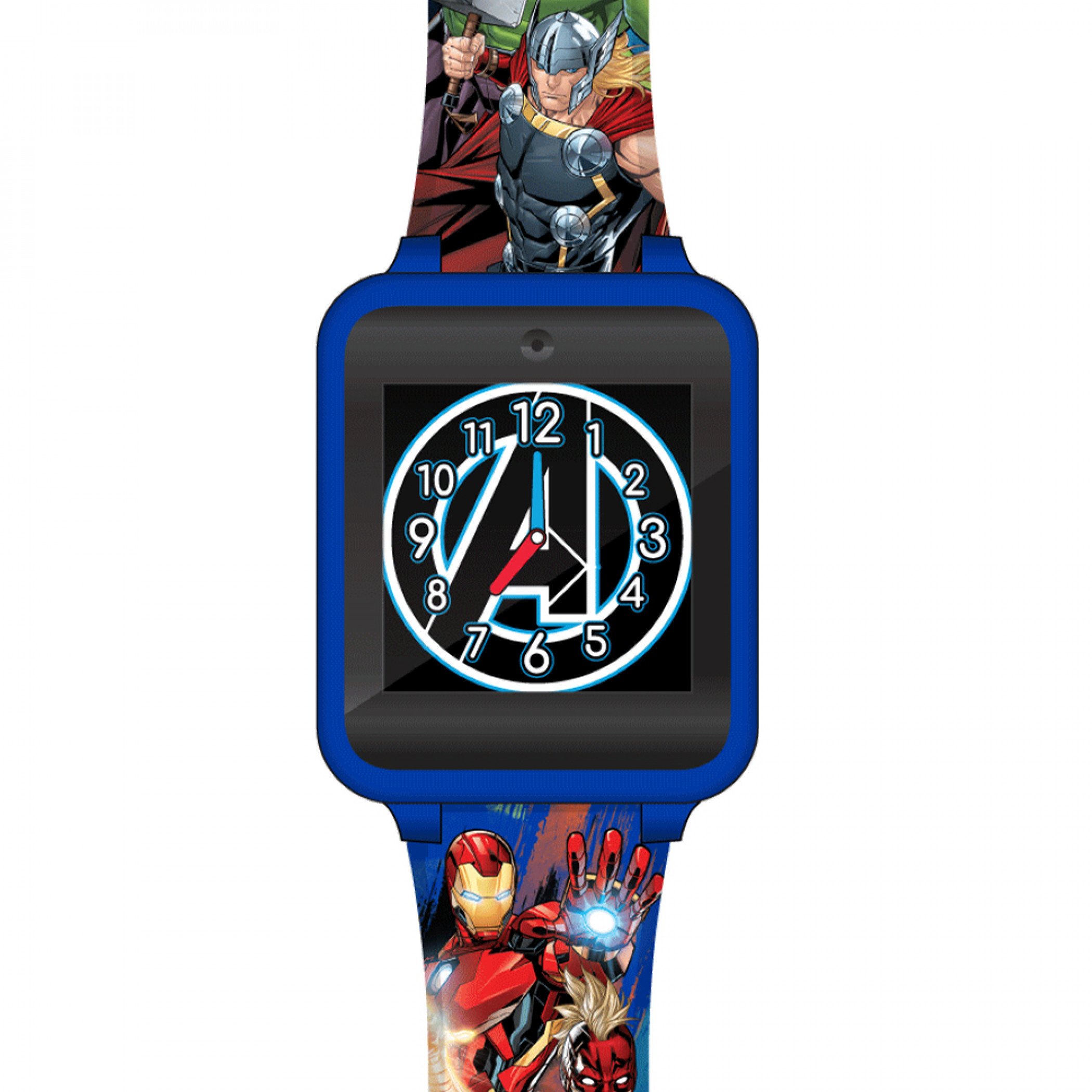 Accutime Avengers Interactive Blue Square Face Kids Watch