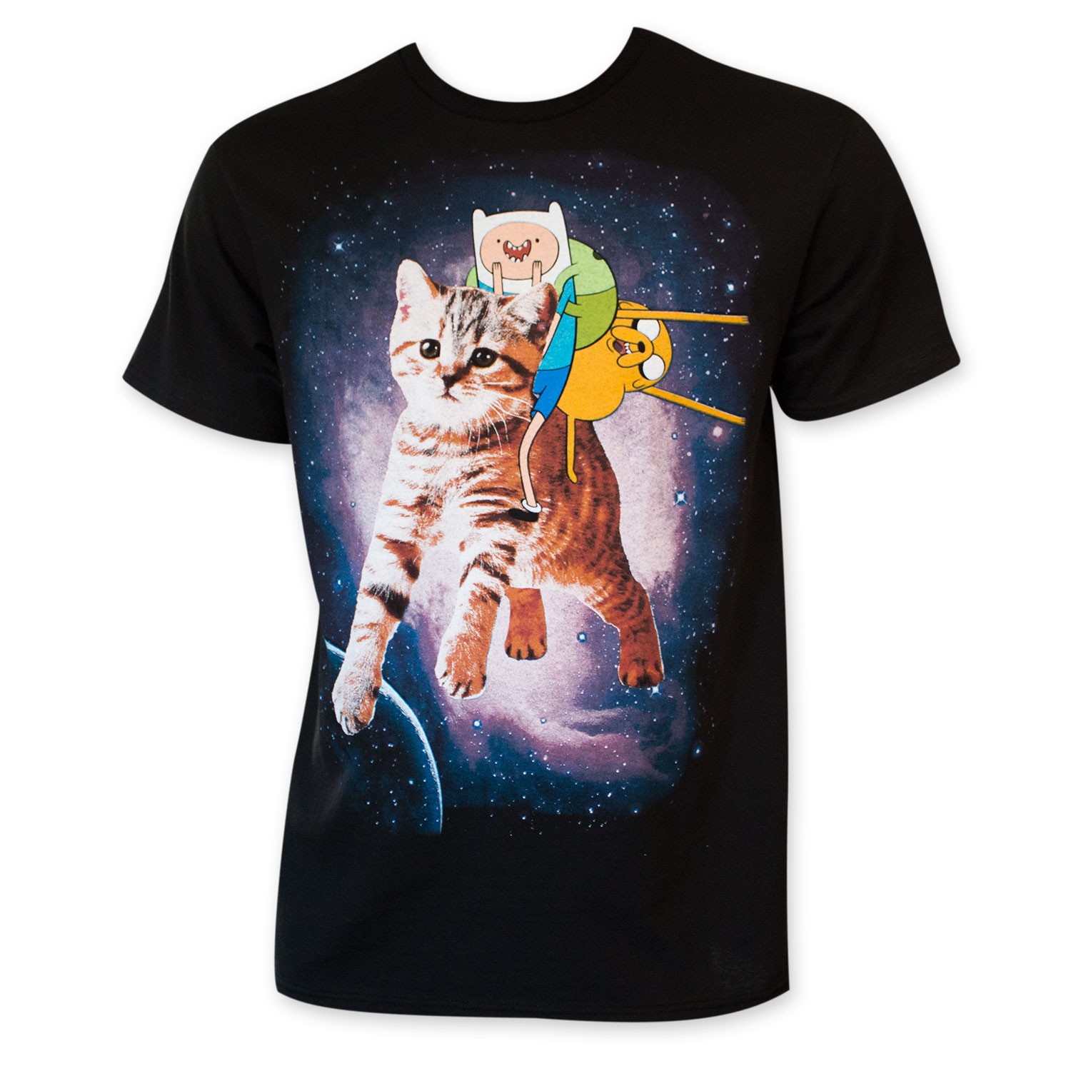 Adventure Time Riding Cat Men's Tee Shirt